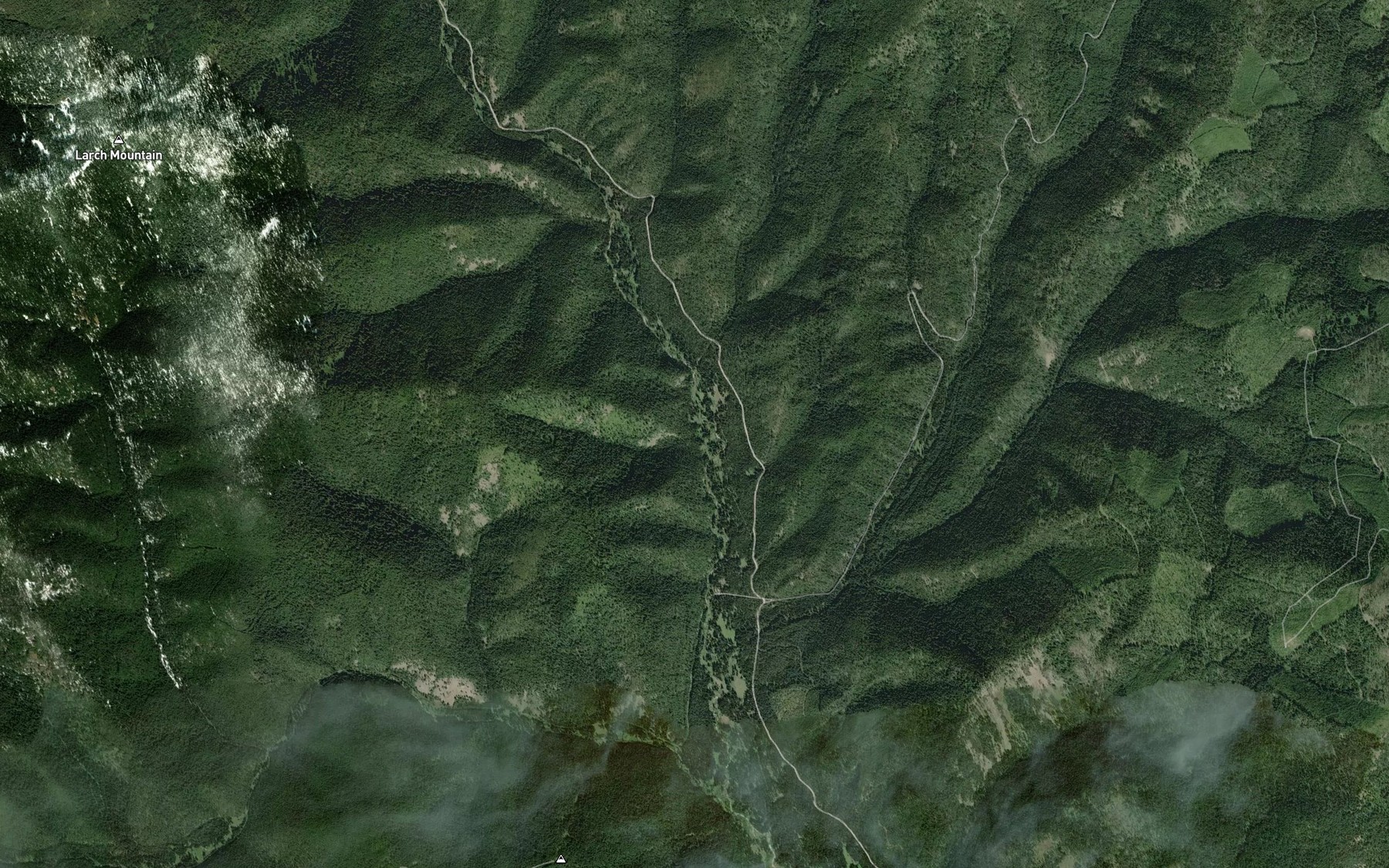Satellite map of the Dahlman Creek
