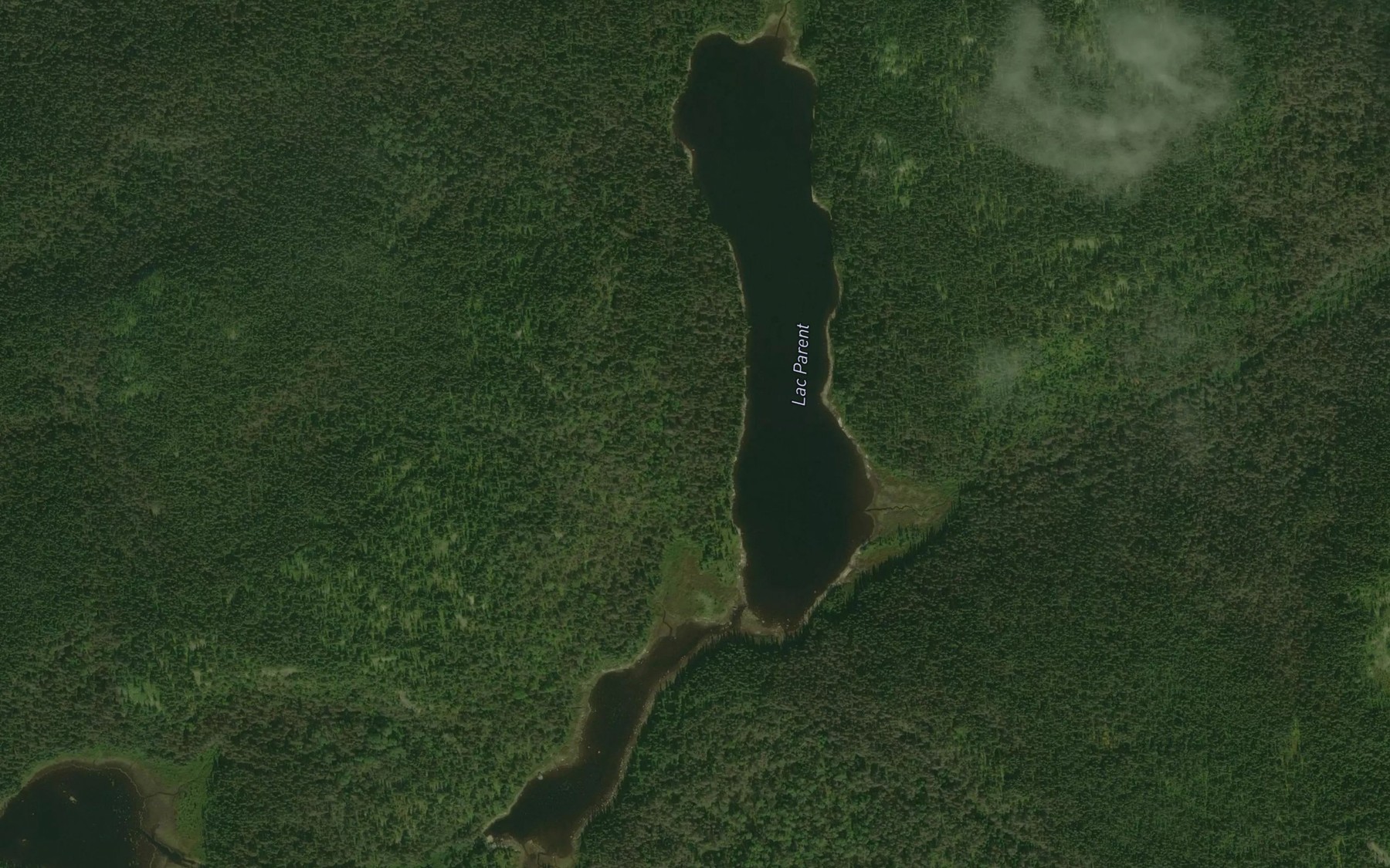 Satellite map of the Lac Parent