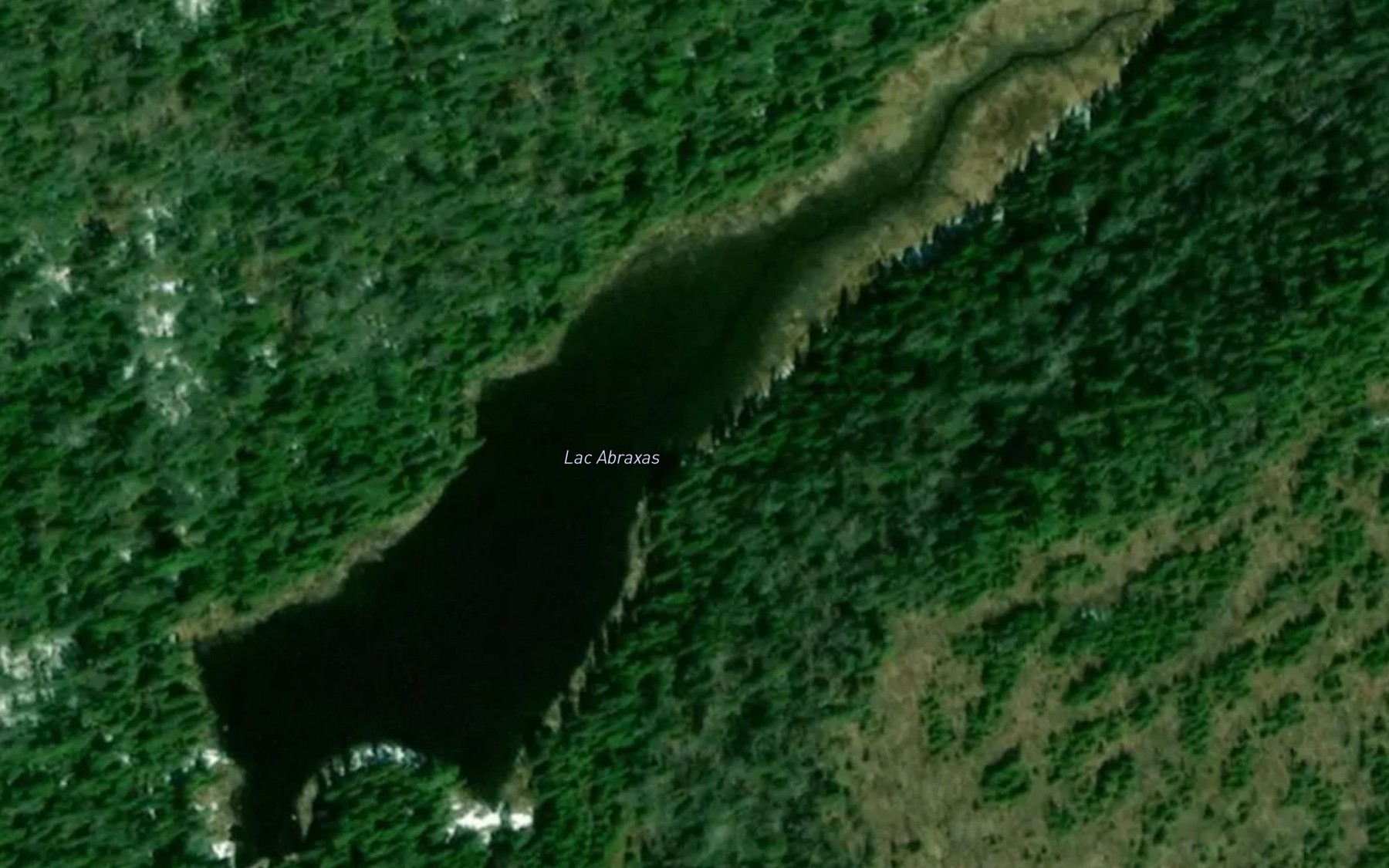 Satellite map of the Lac Abraxas