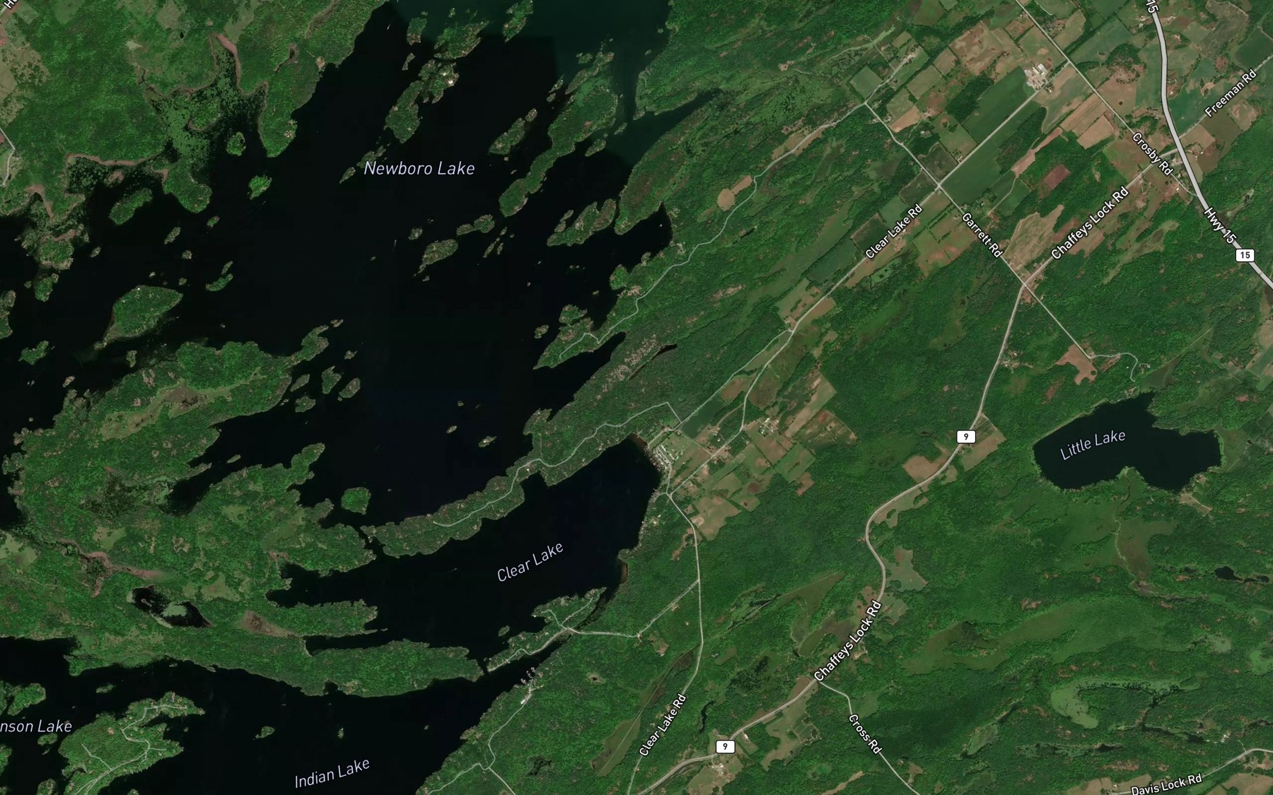 Satellite map of the Rosal Bay