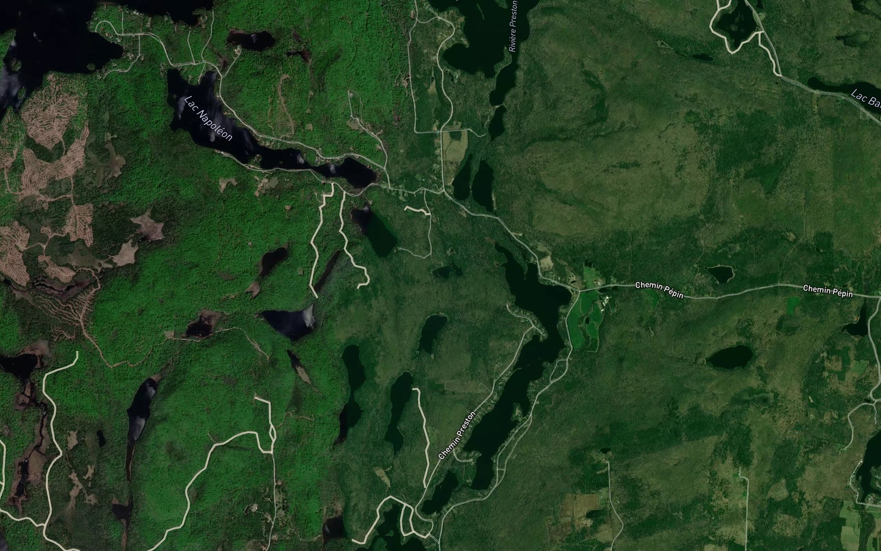 Satellite map of the Lac Jeannie
