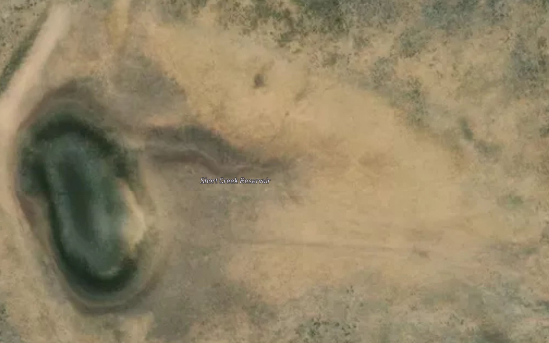 Satellite map of the Short Creek Reservoir