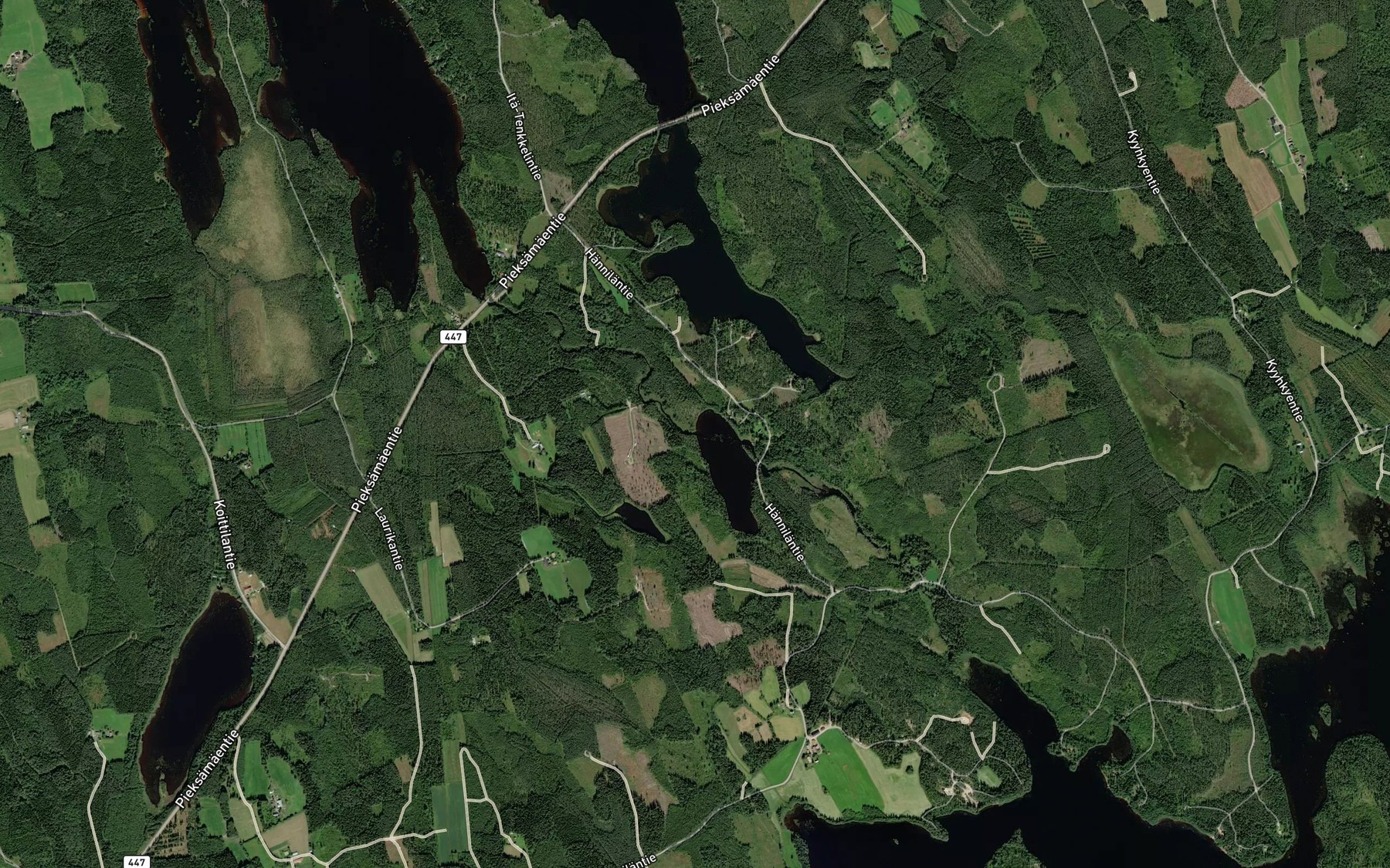 Satellite map of the Alajoki