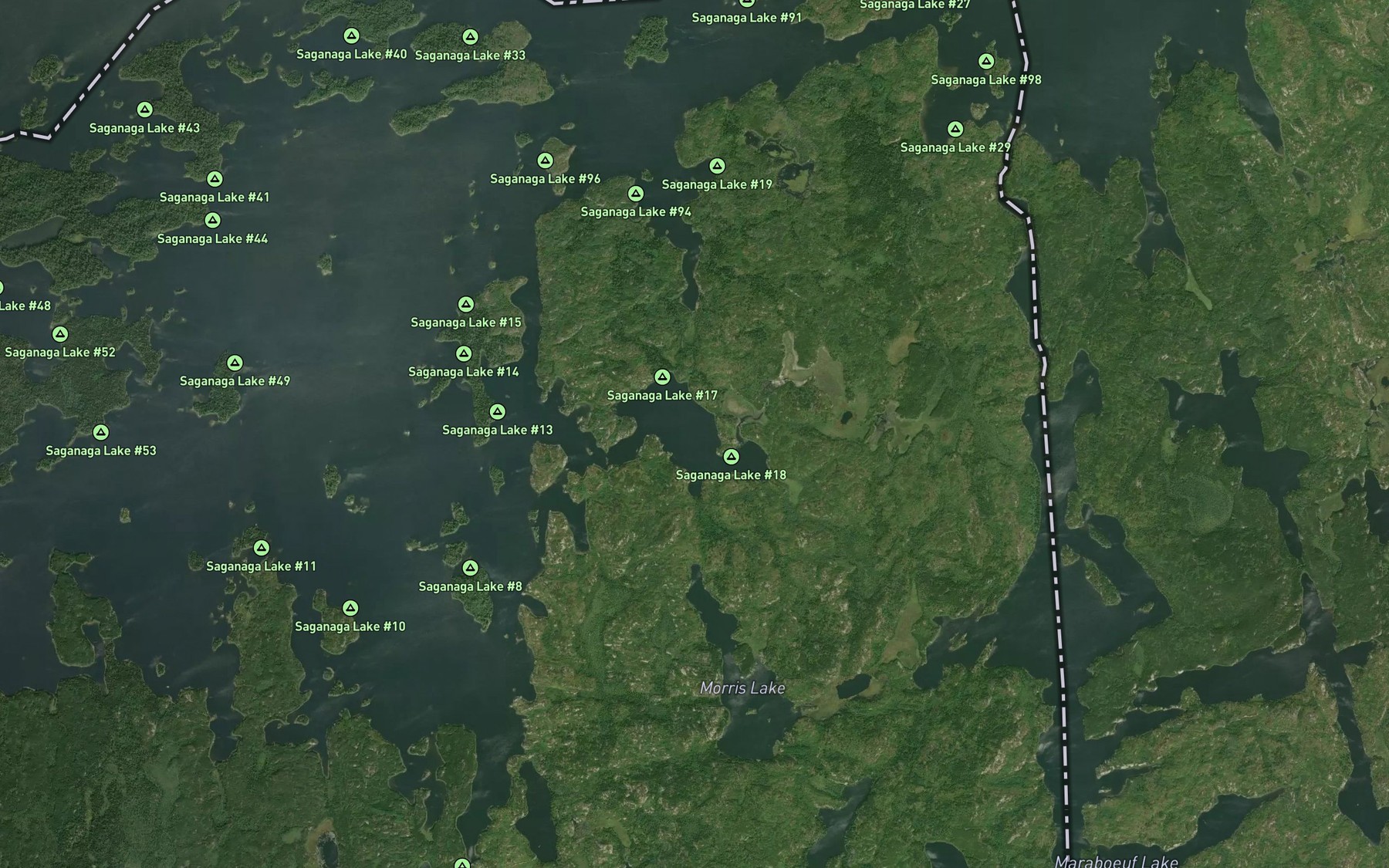 Satellite map of the James Bay
