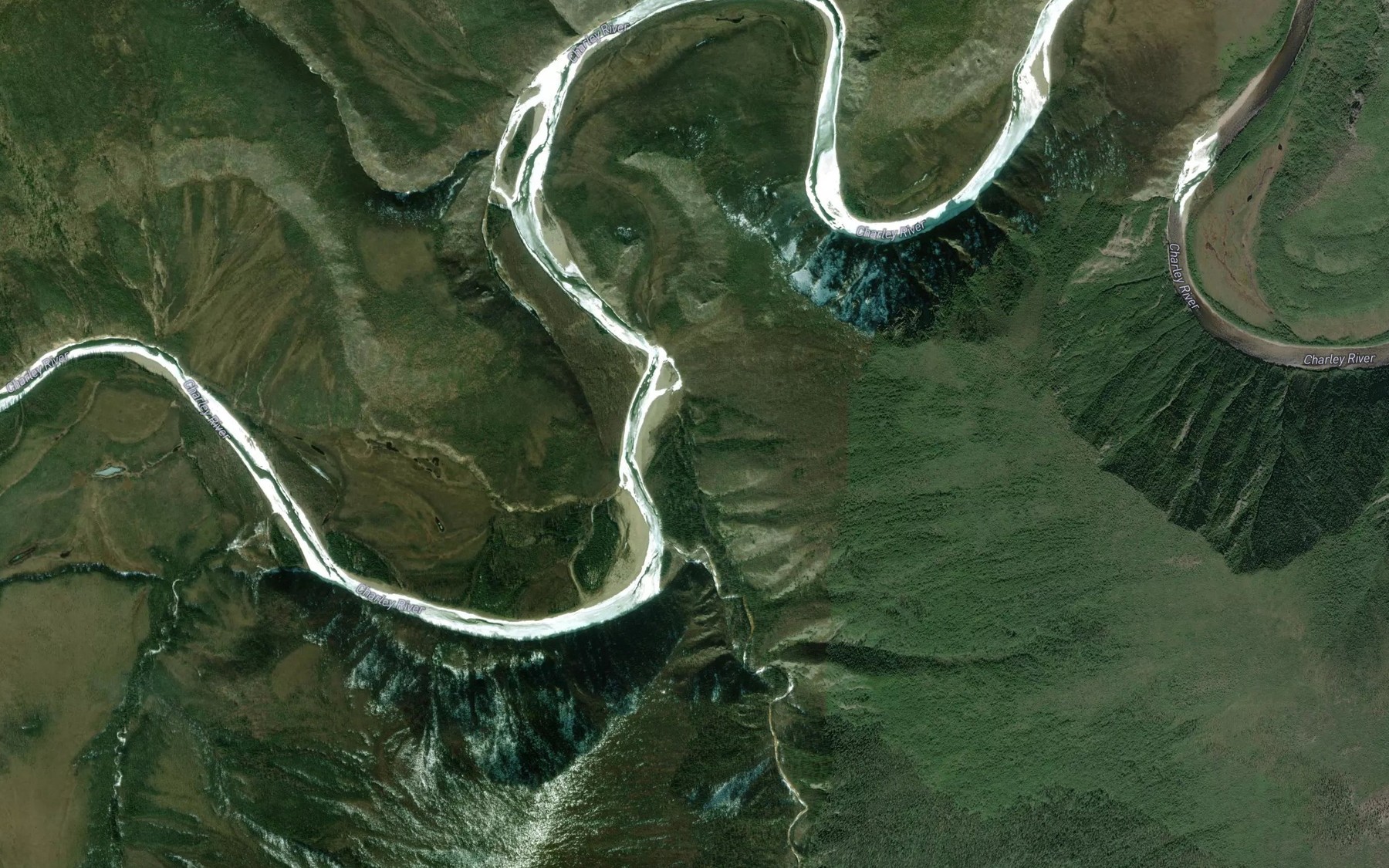 Satellite map of the Drayham Creek