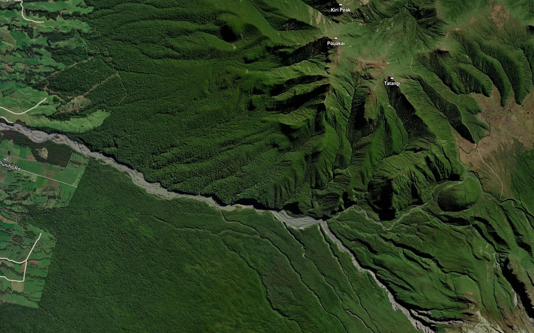 Satellite map of the Paul Stream
