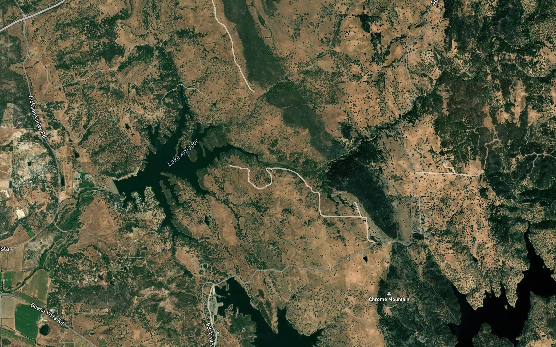 Satellite map of the Kreth Ditch
