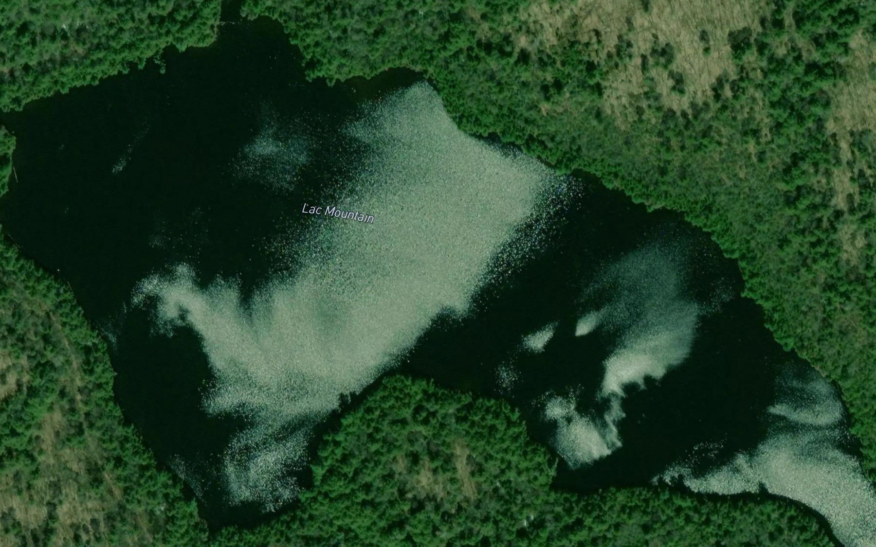 Satellite map of the Lac Mountain