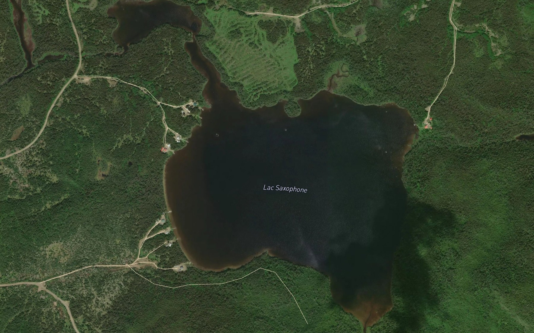Satellite map of the Lac Saxophone