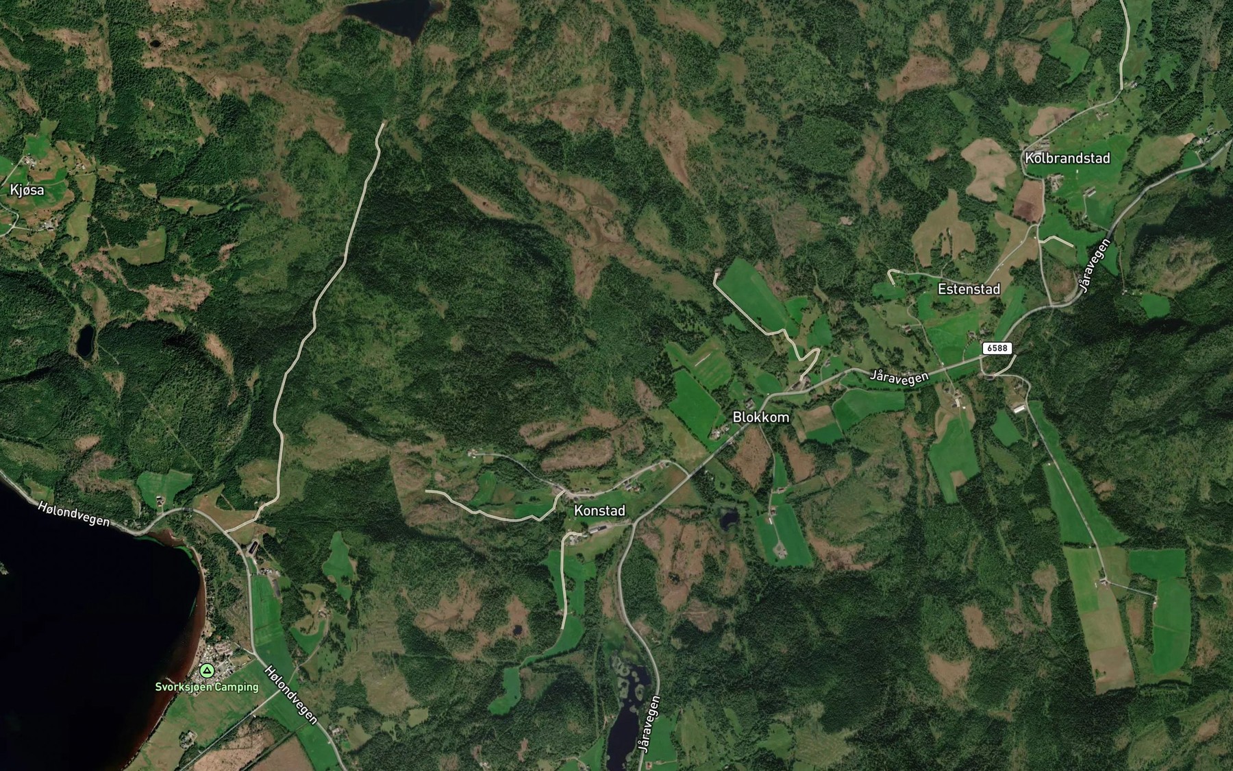 Satellite map of the Ronningsbekken