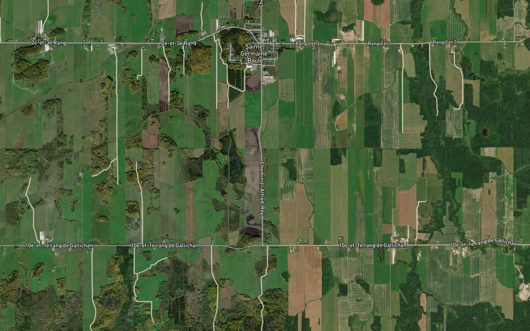 Satellite map of the Cours d'eau Bellavance