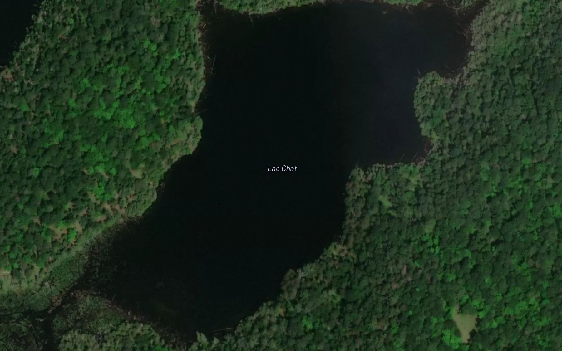 Satellite map of the Lac Chat