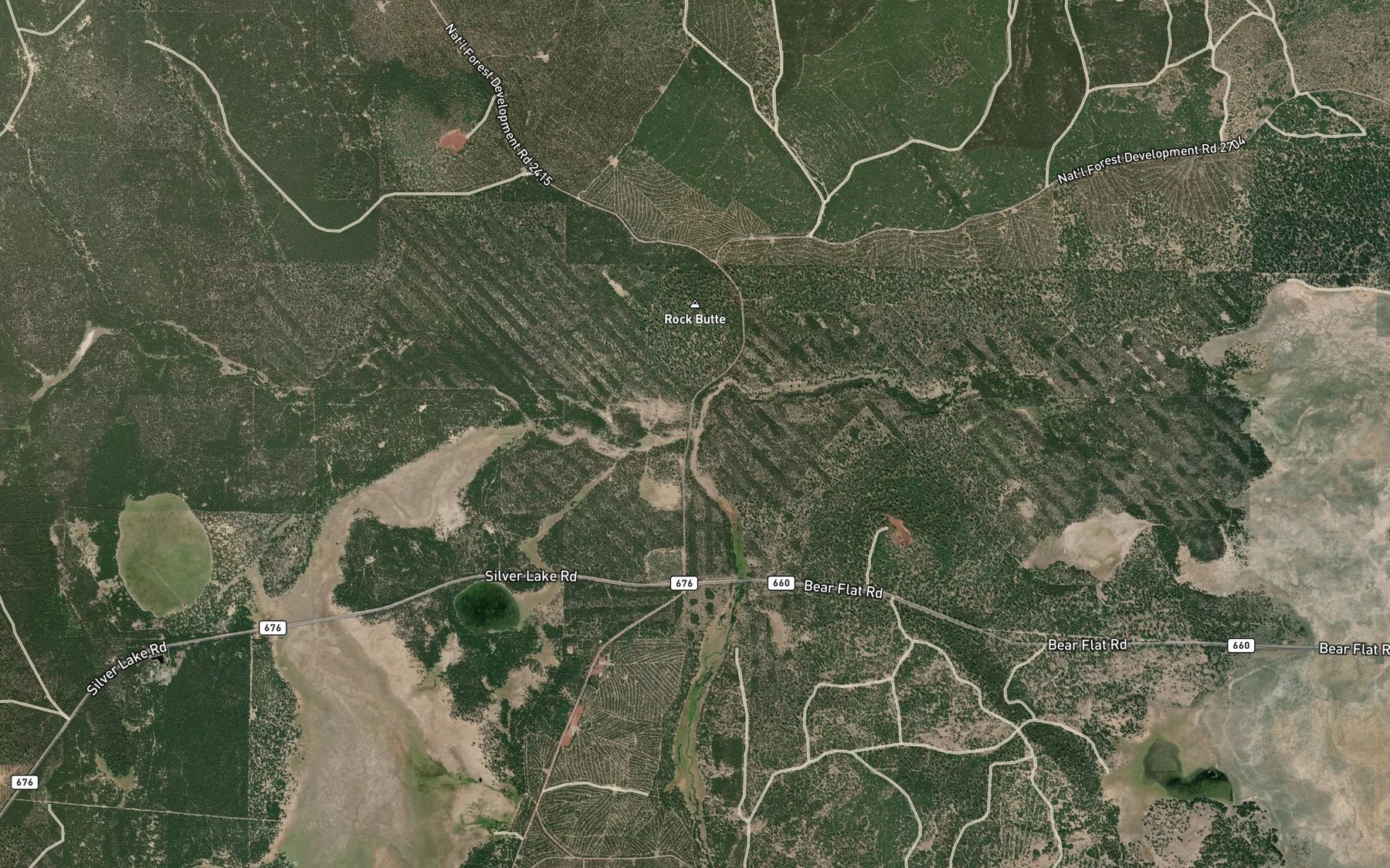 Satellite map of the Rock Creek