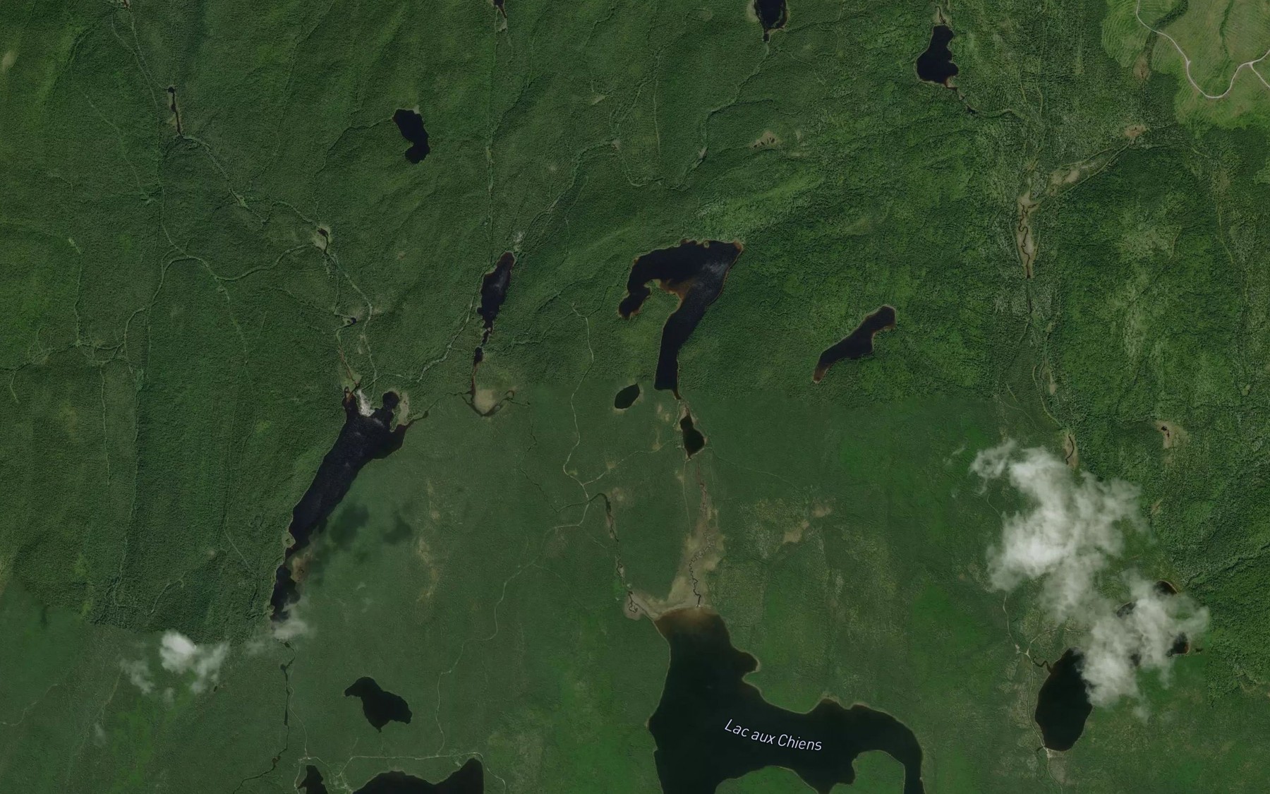 Satellite map of the Lac Ouellet