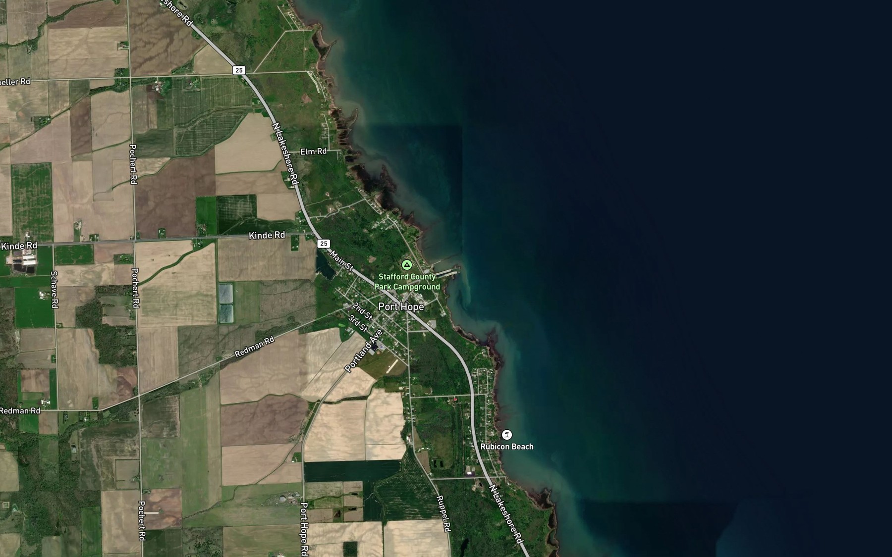 Satellite map of the Diamond Creek