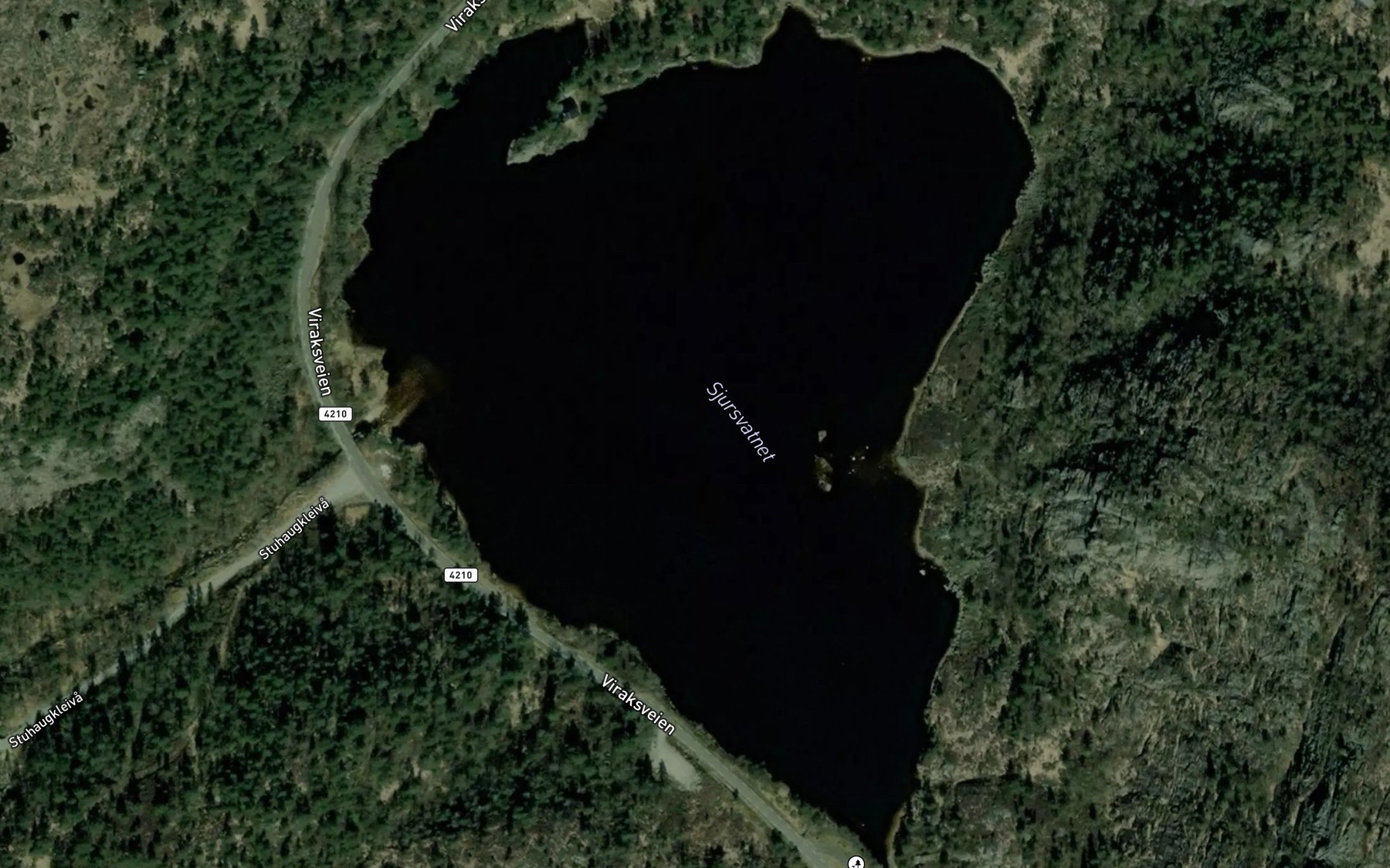 Satellite map of the Sjursvatnet
