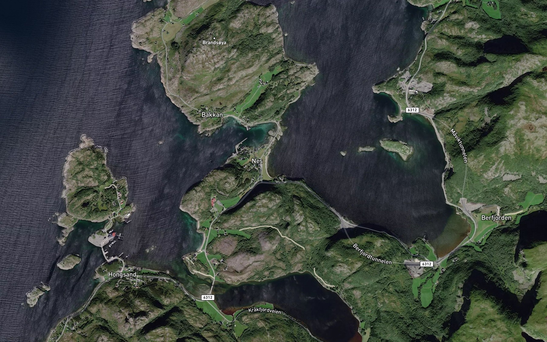 Satellite map of the Nesvika