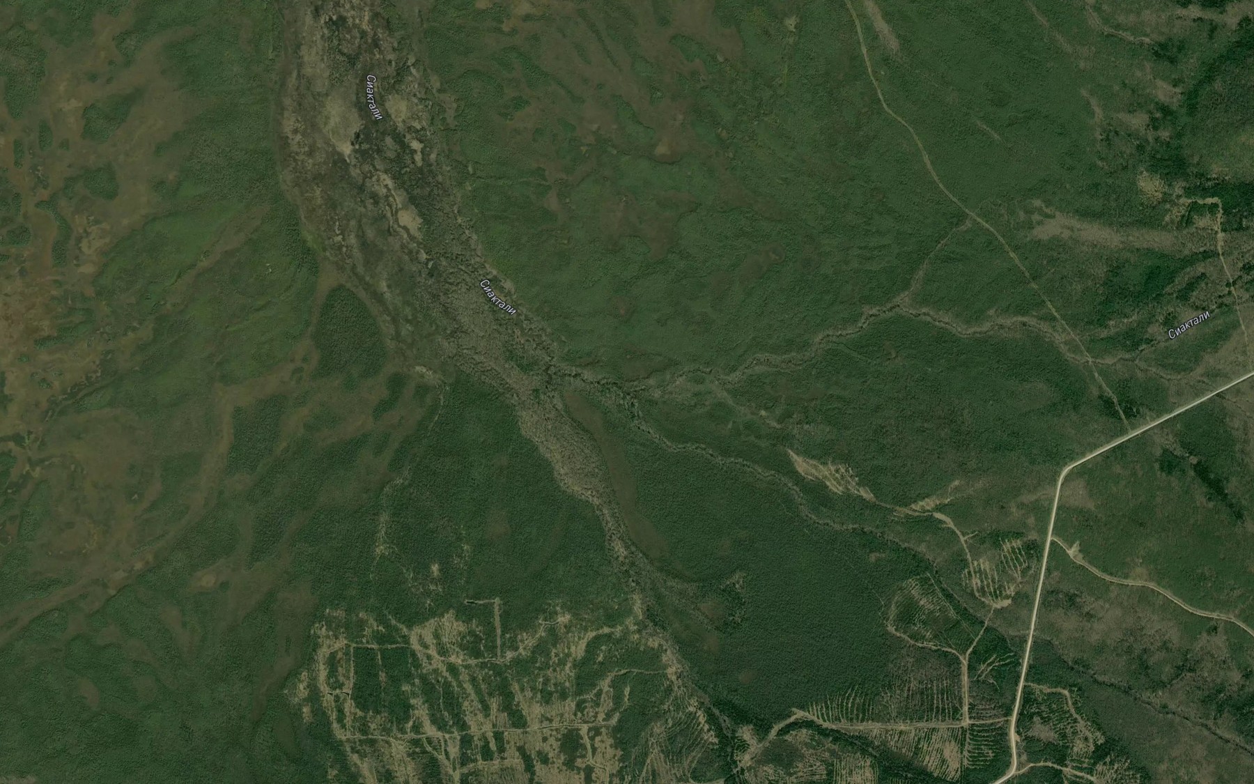 Satellite map of the Sredniye Siaktali