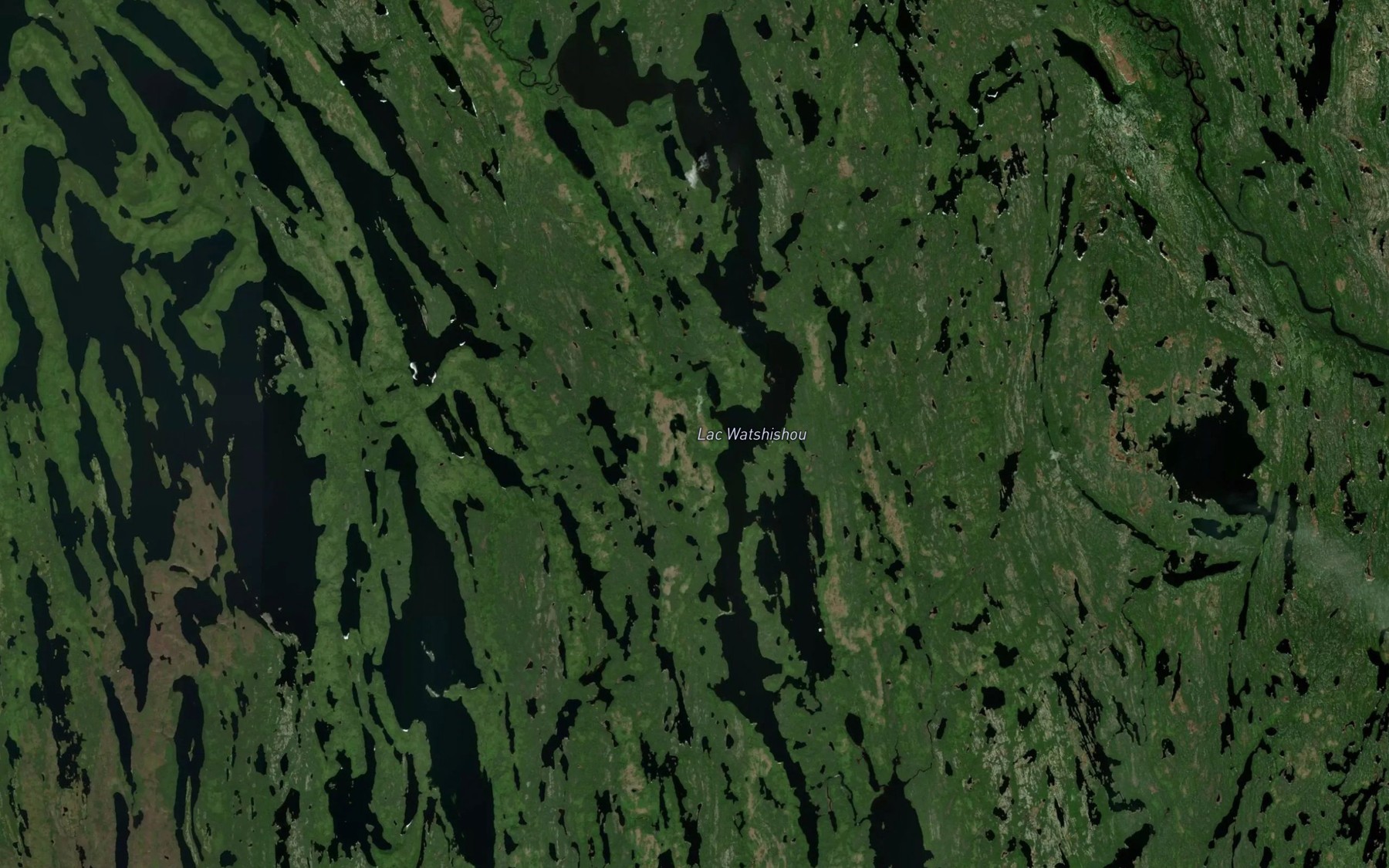 Satellite map of the Lac Watshishou