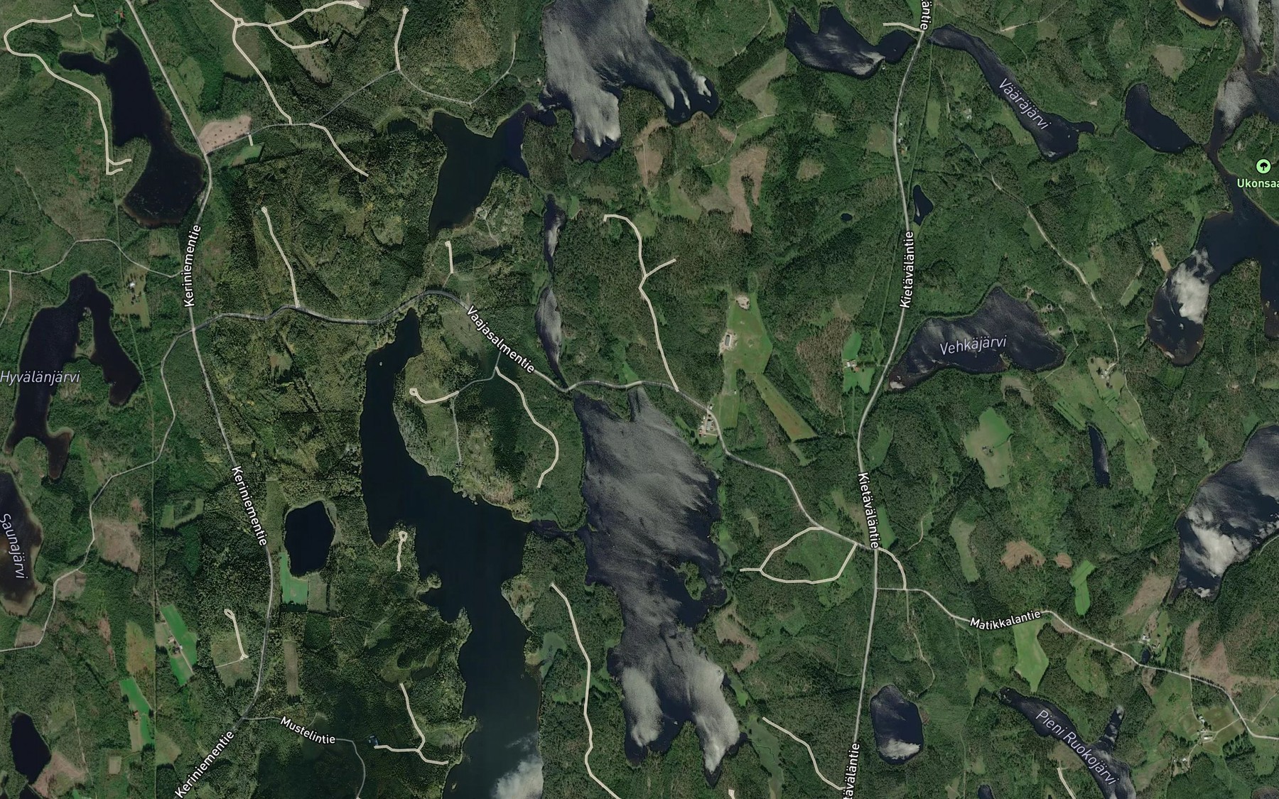 Satellite map of the Aukealahti