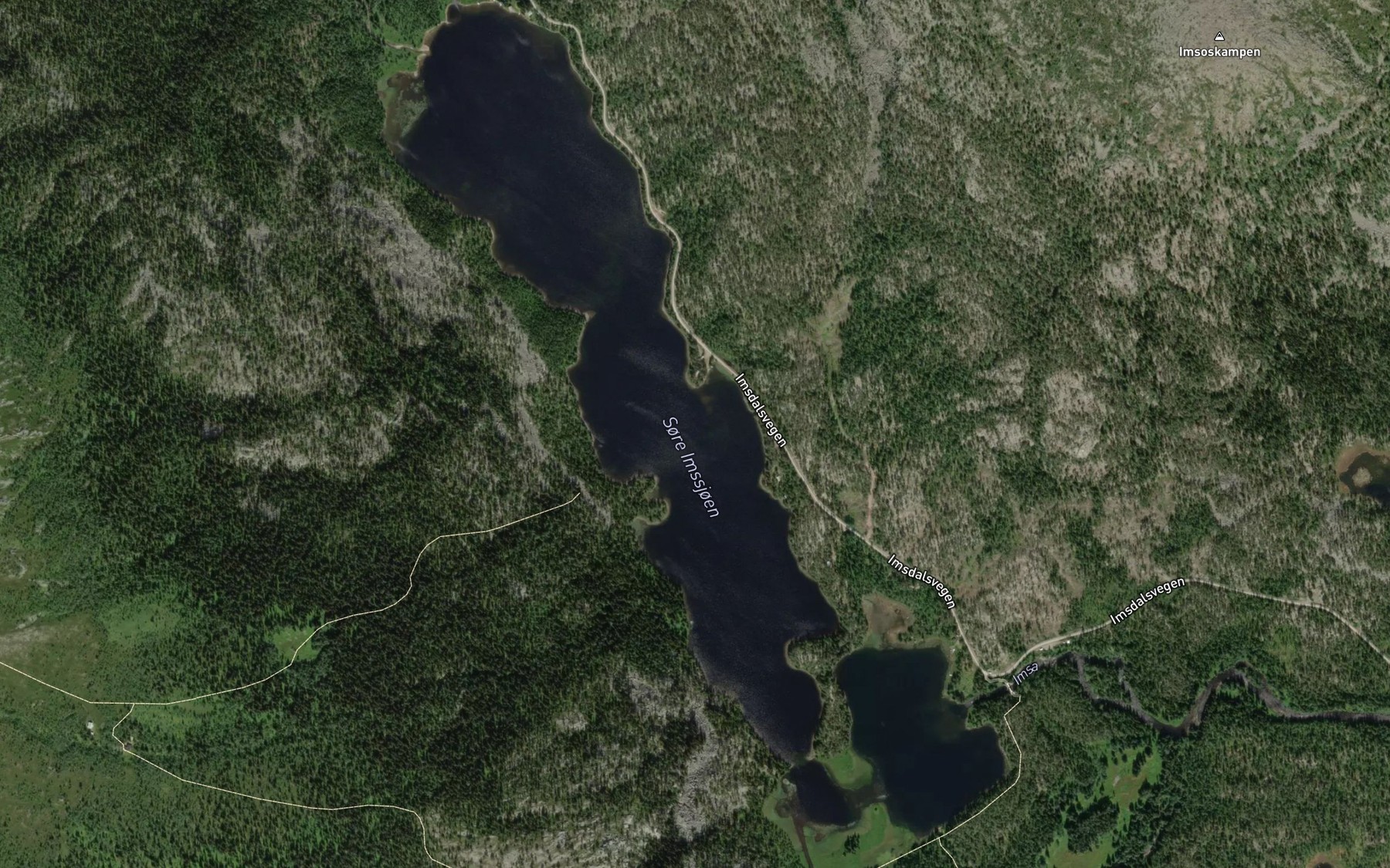 Satellite map of the Imssjoen,s