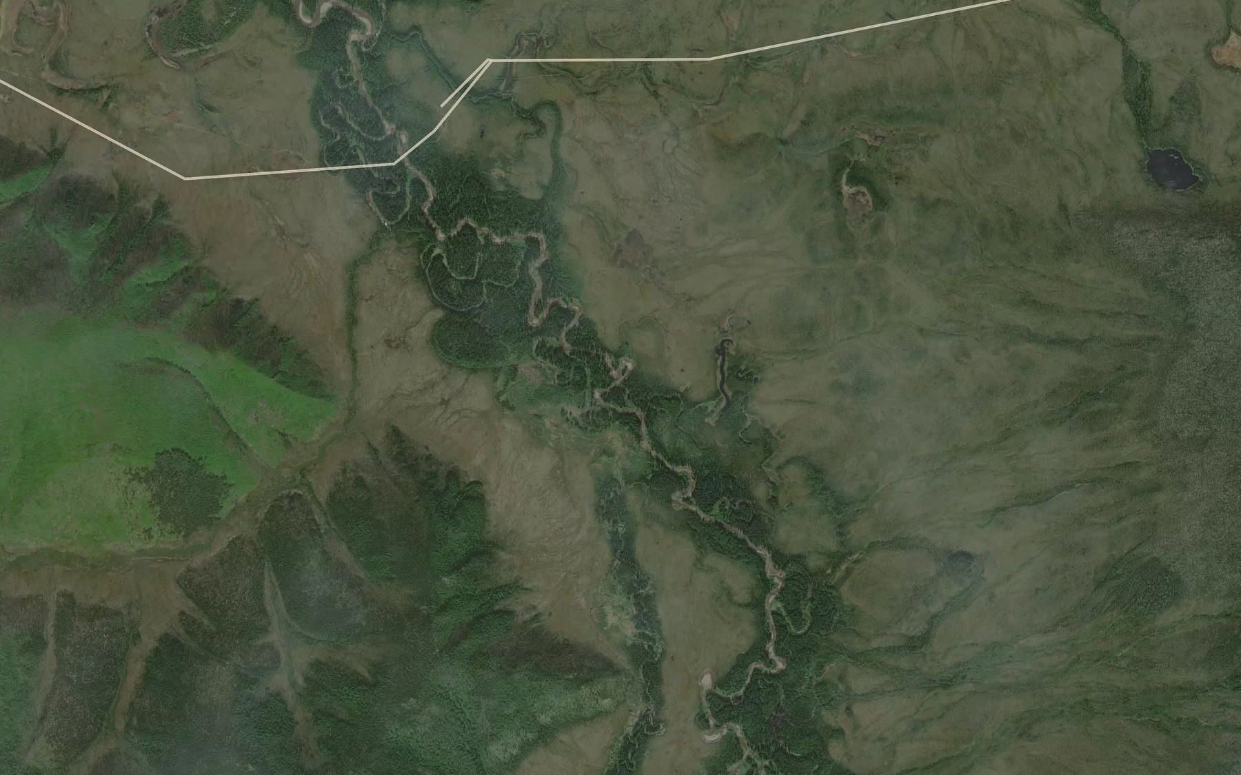 Satellite map of the Little Munson Creek