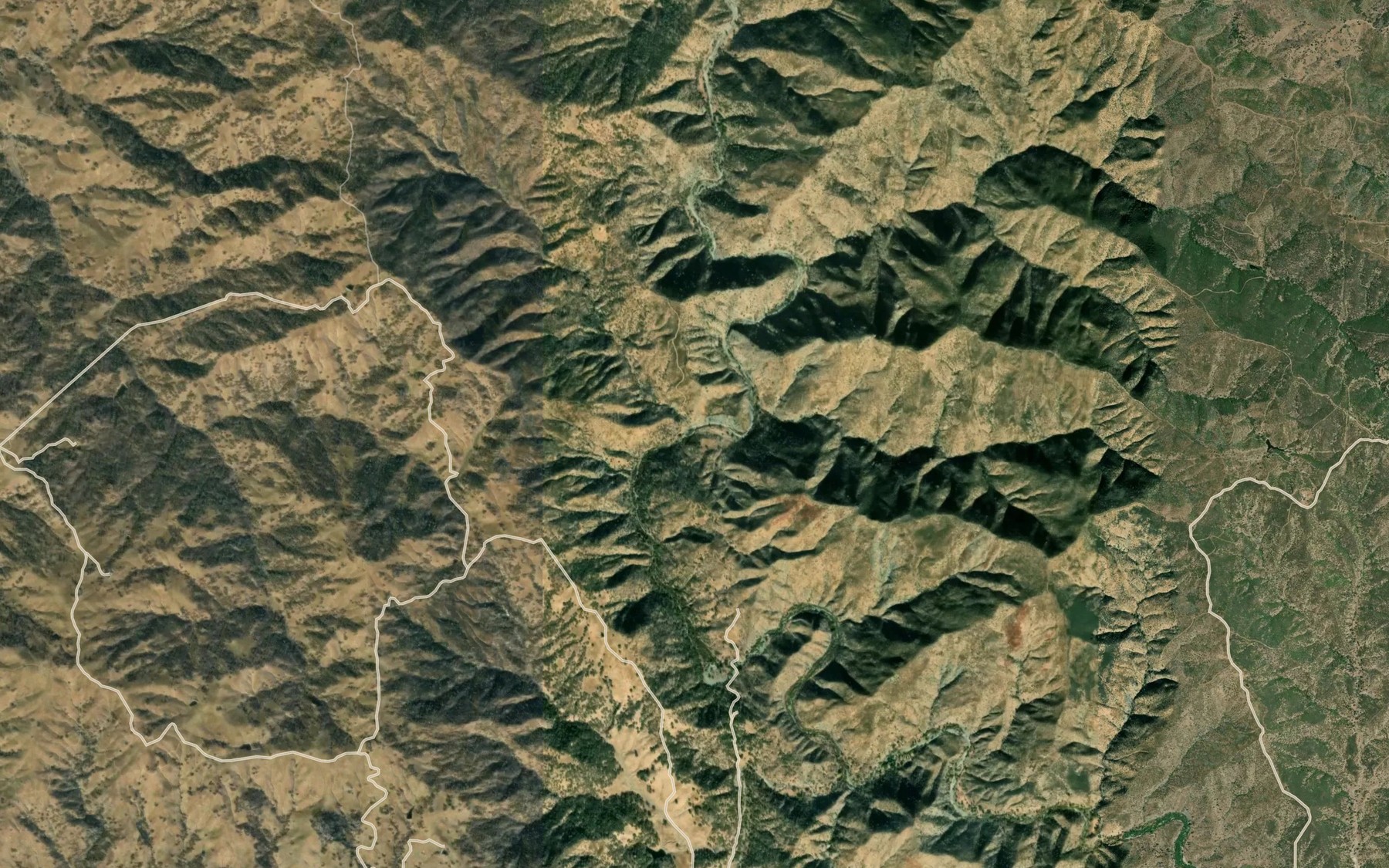 Satellite map of the Pino Creek