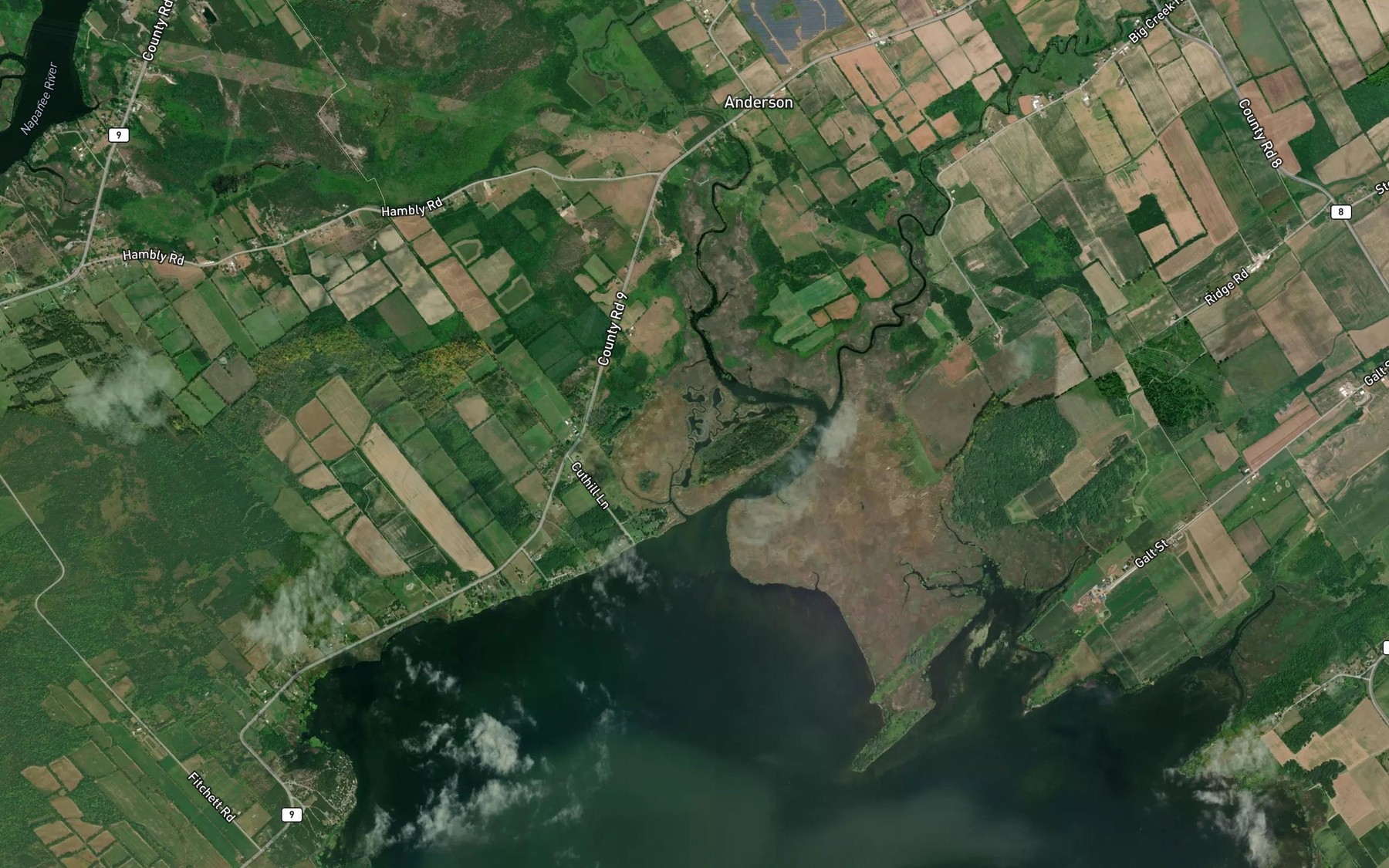 Satellite map of the Little Creek