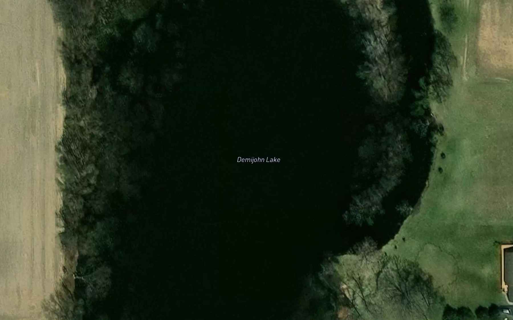 Satellite map of the Demijohn Lake