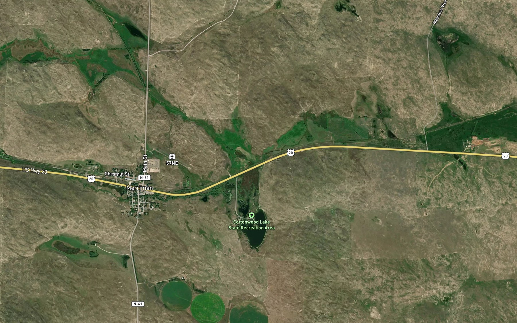 Satellite map of the Dry Creek