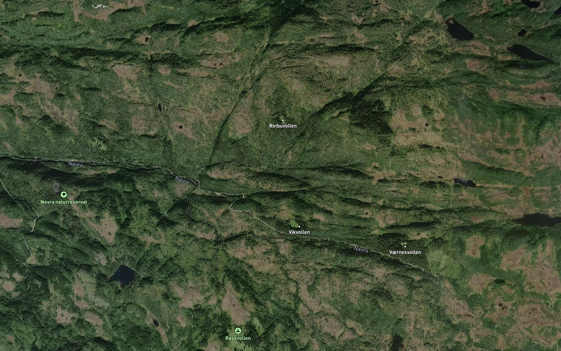 Satellite map of the Fosslibekken