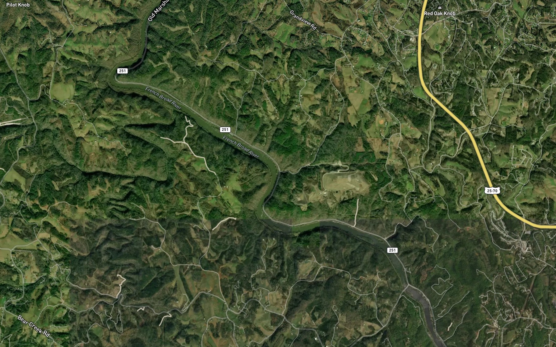 Satellite map of the Panther Branch