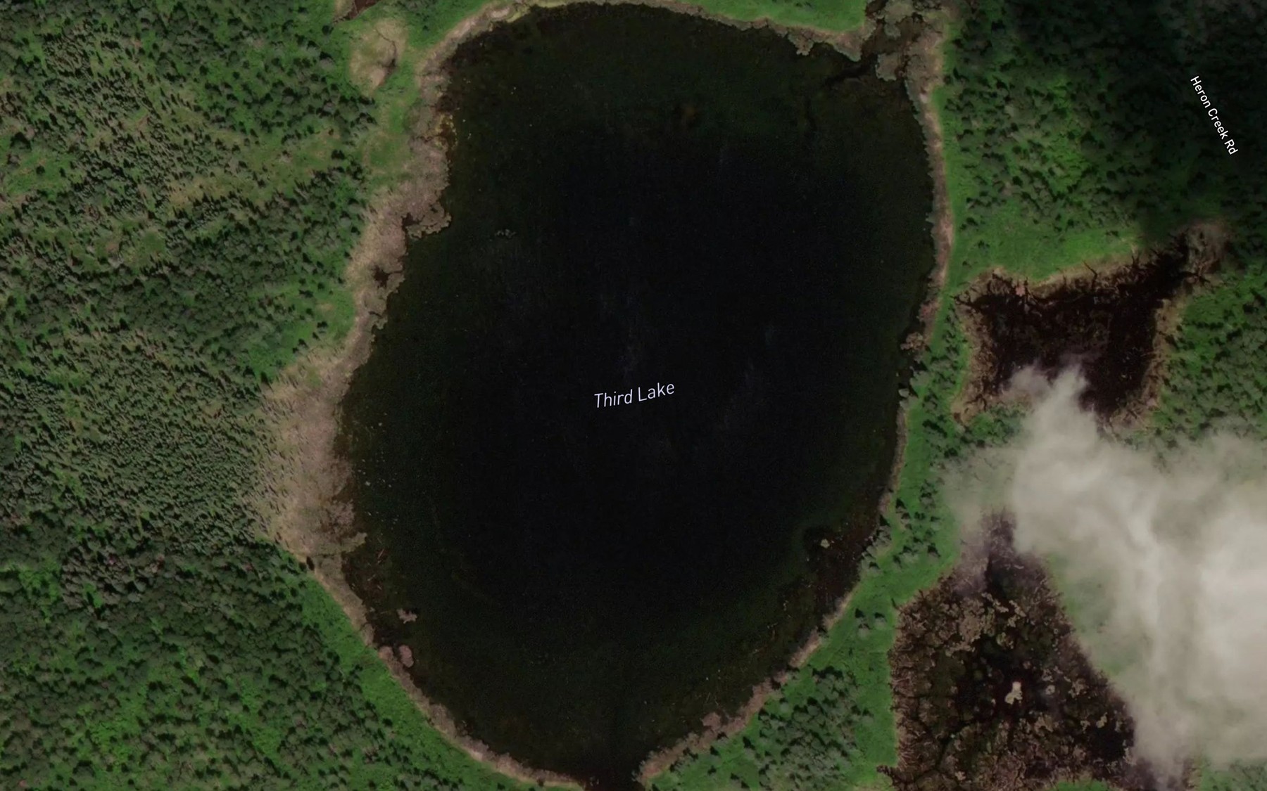 Satellite map of the Third Lake
