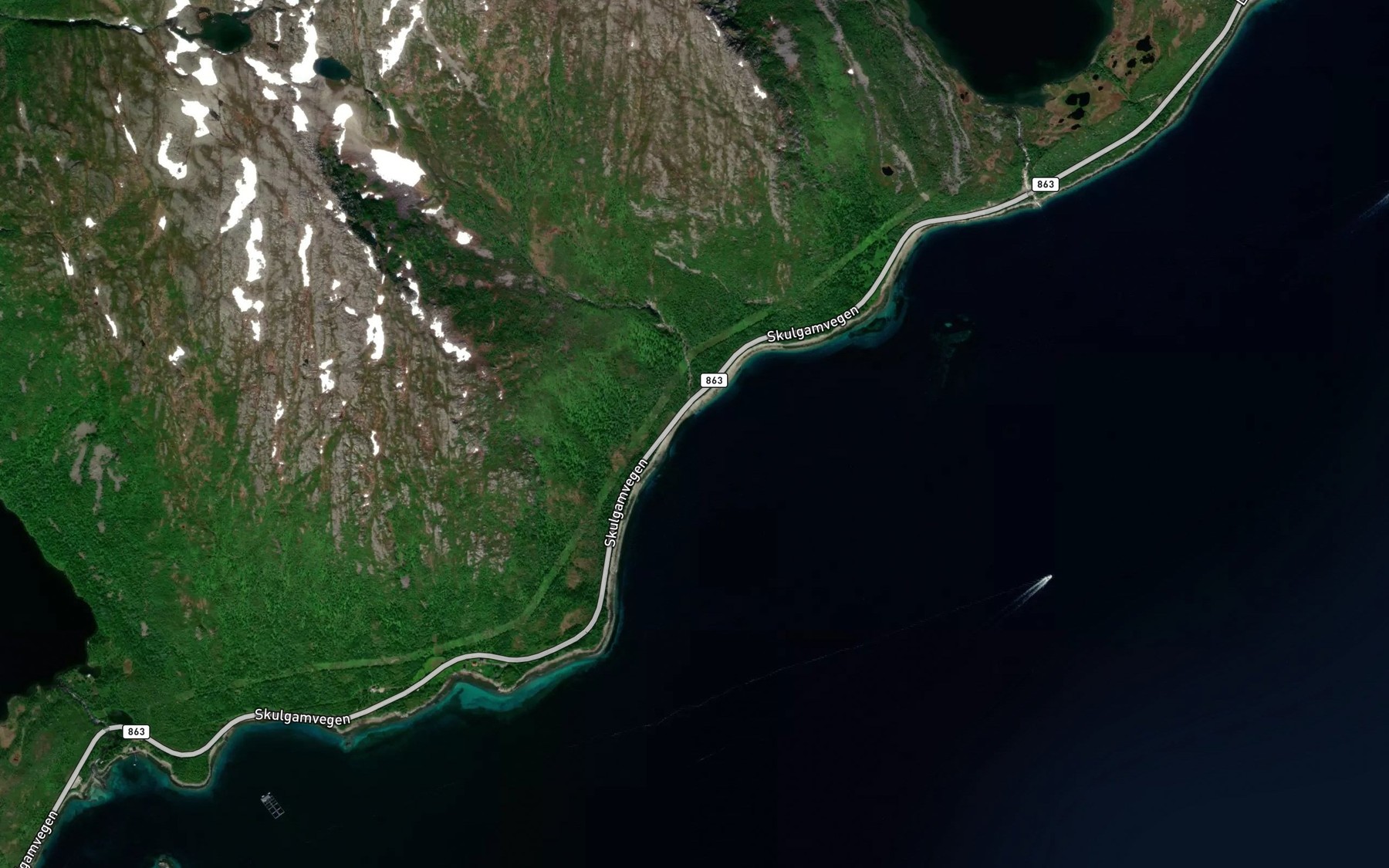 Satellite map of the Sandelvbukta