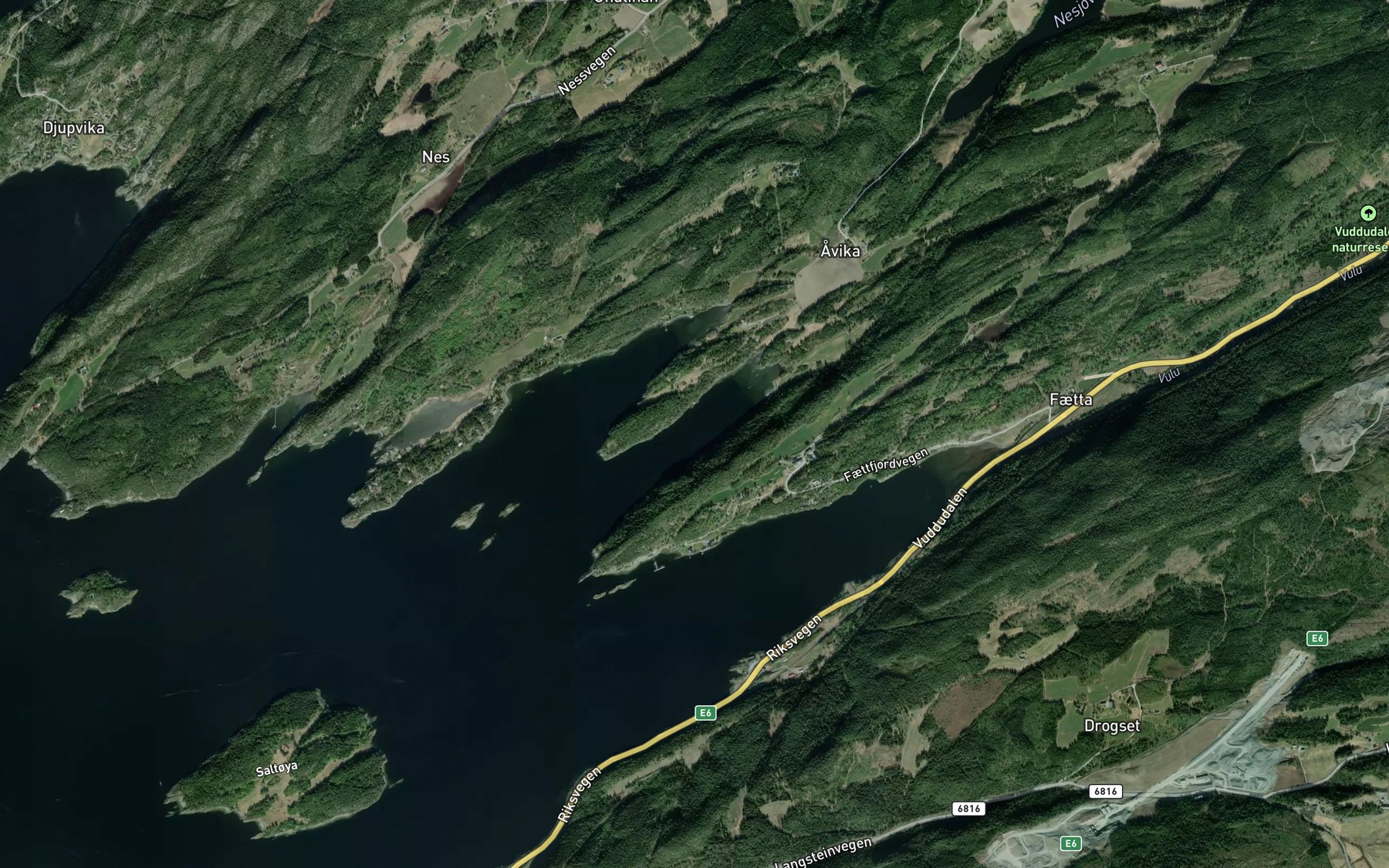 Satellite map of the Langerasbukta