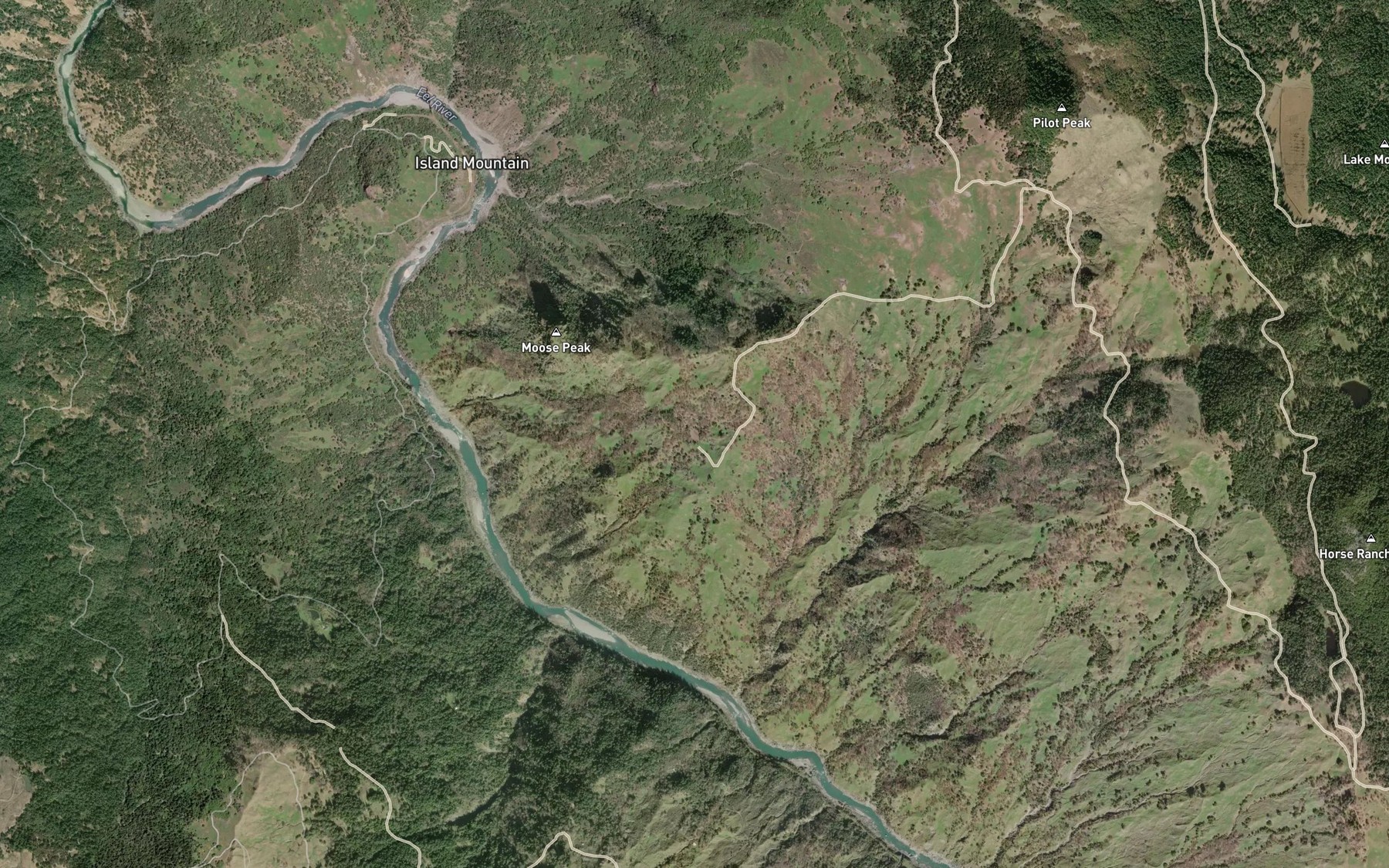 Satellite map of the Upper Lake