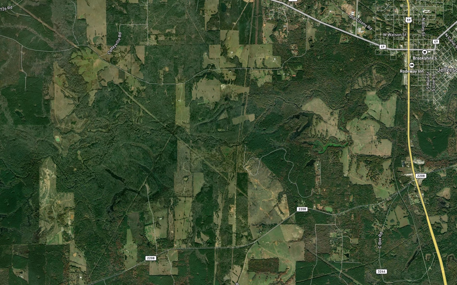 Satellite map of the Maddox Branch