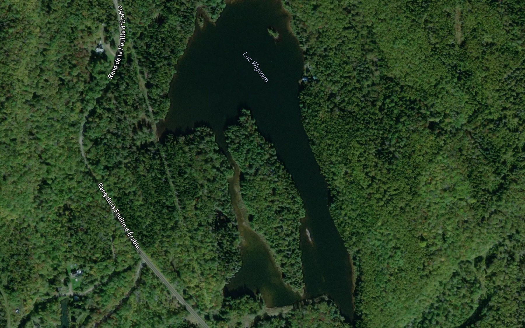 Satellite map of the Lac Wigwam