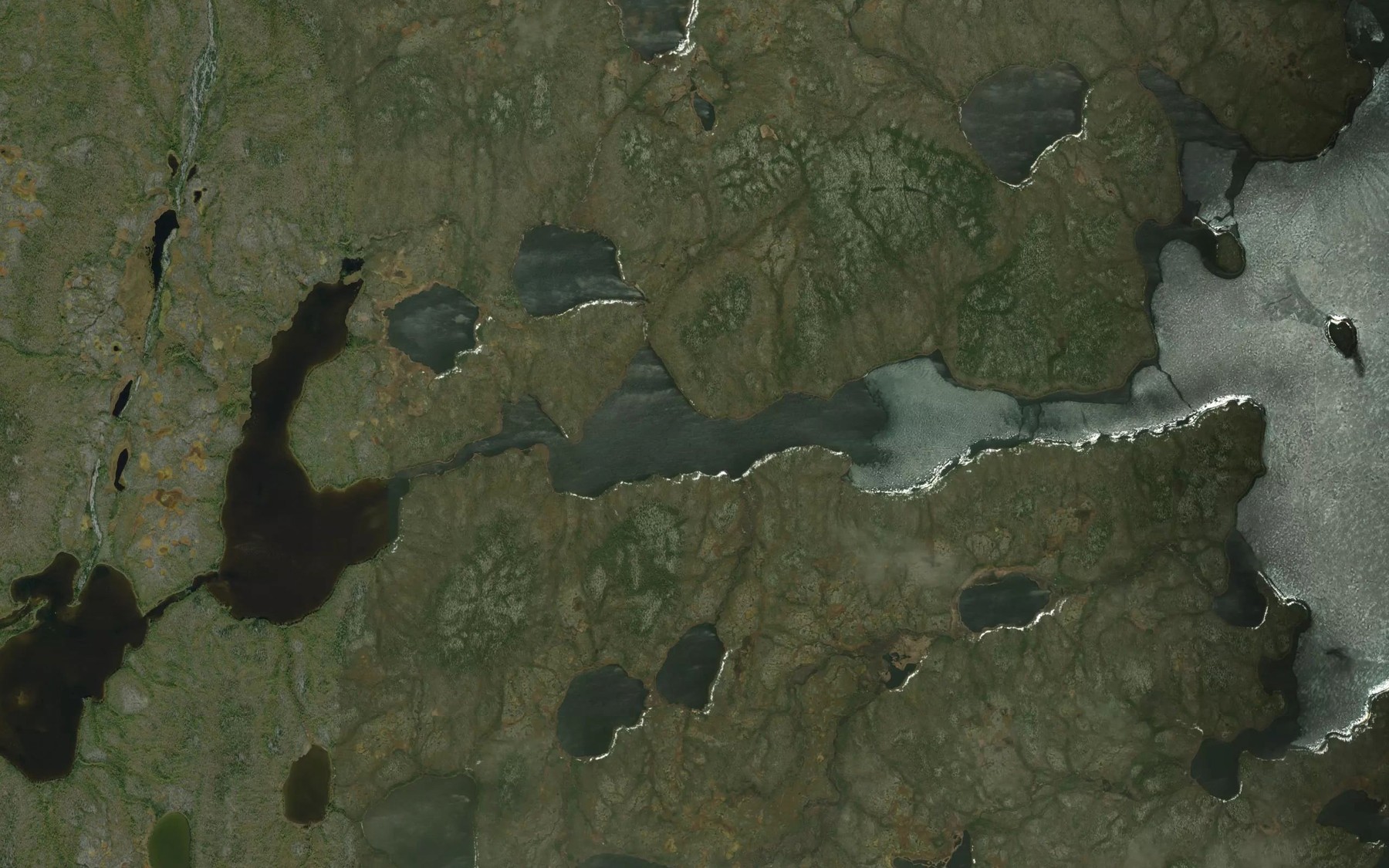 Satellite map of the Brown River