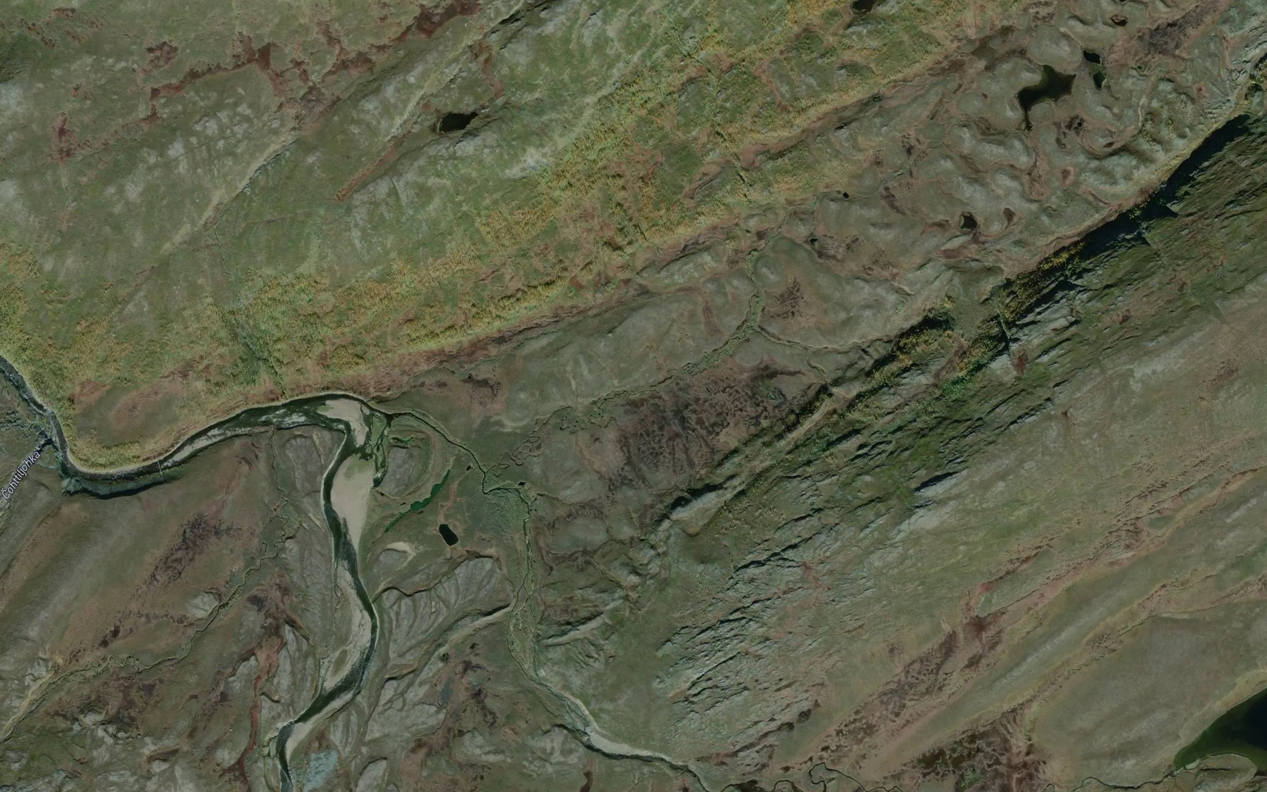 Satellite map of the Sappasjakka