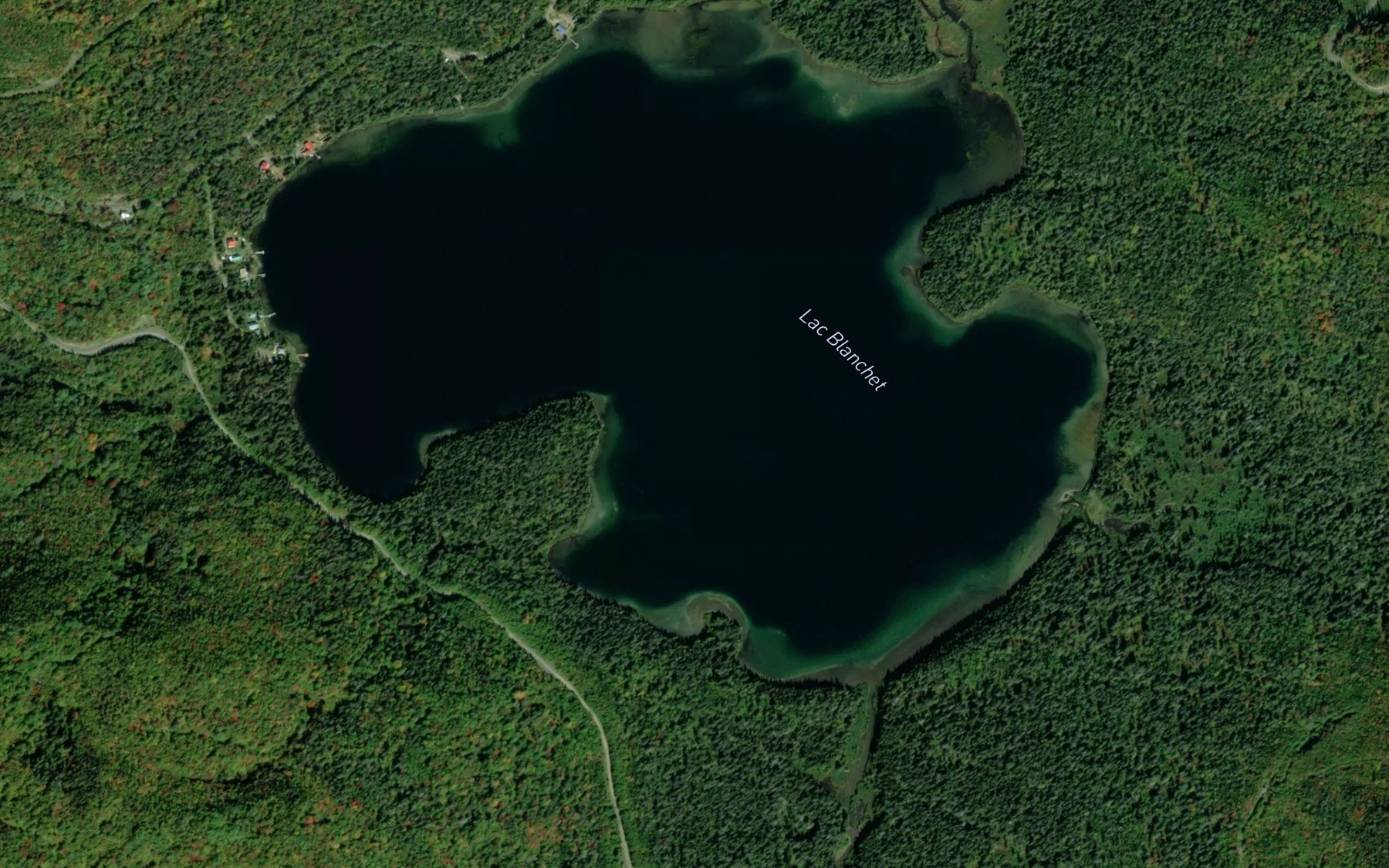 Satellite map of the Lac Blanchet