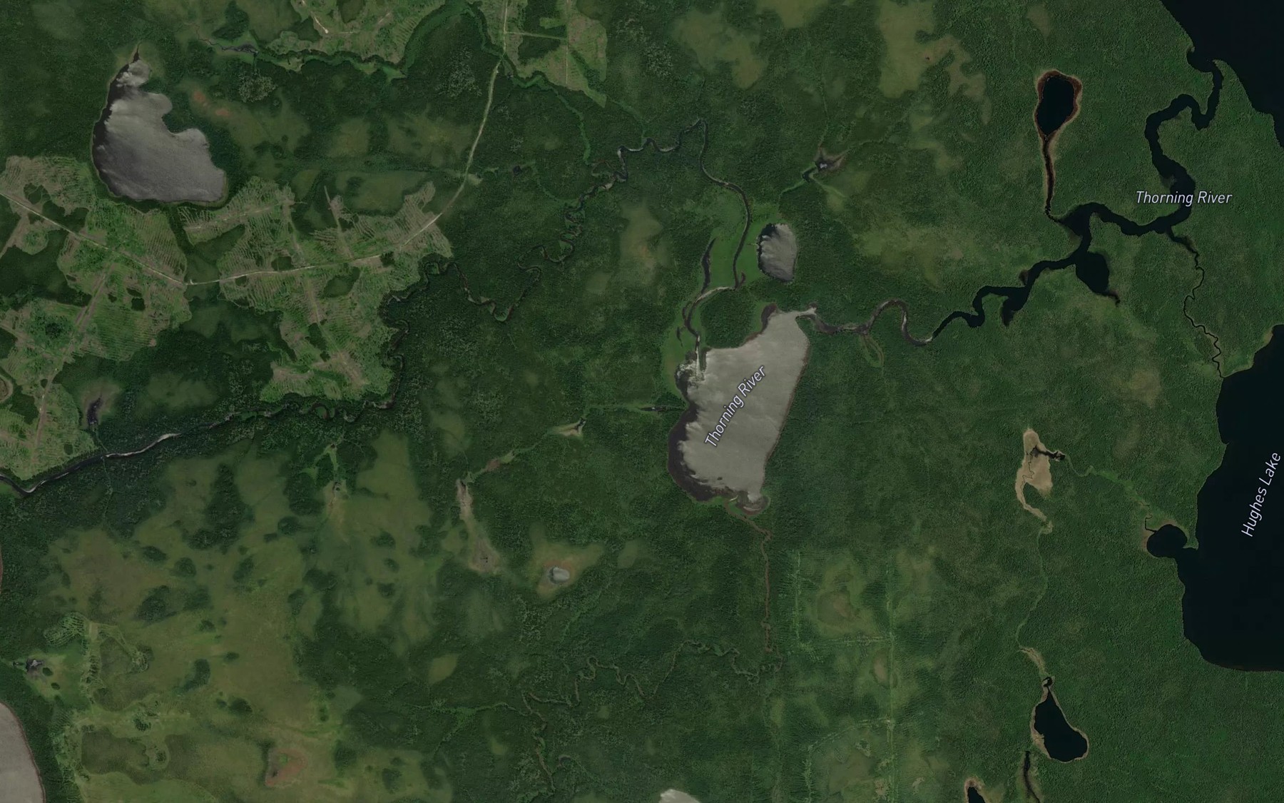 Satellite map of the Swartman Creek