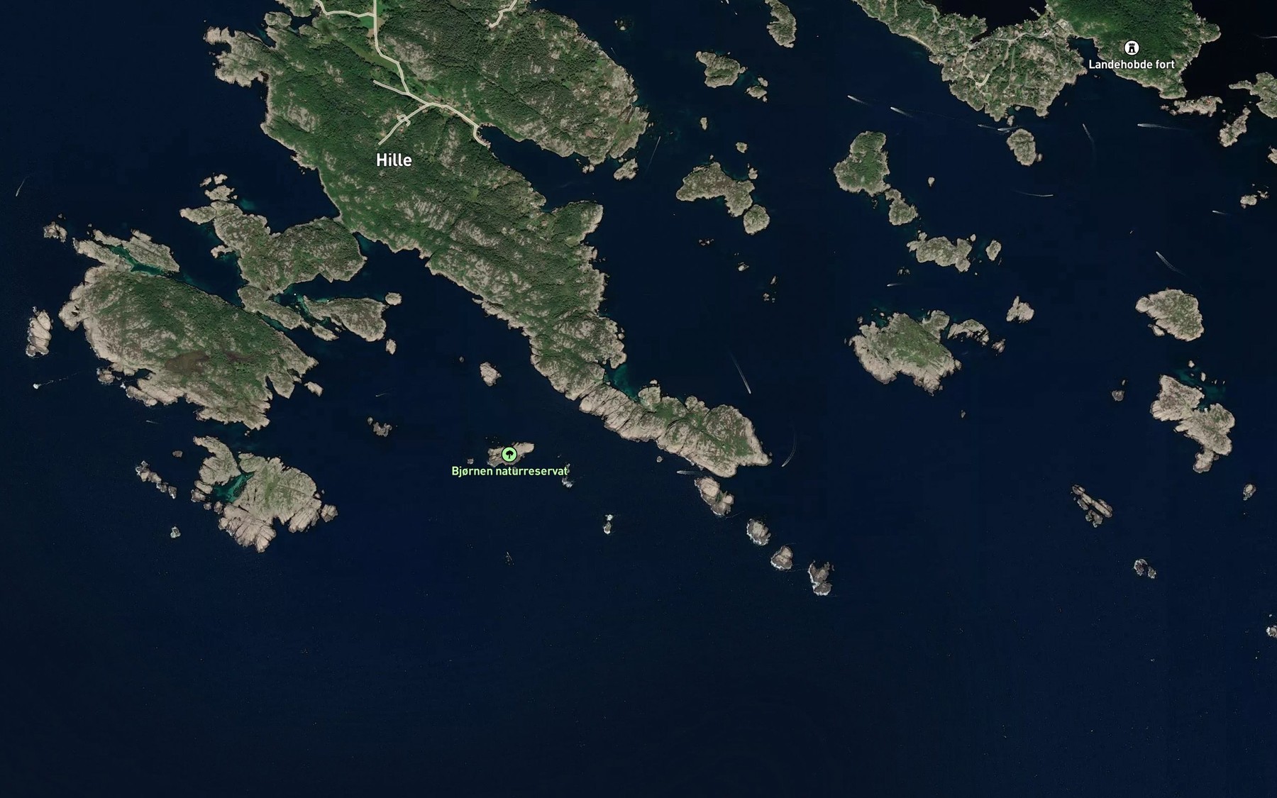 Satellite map of the Ostre Glova