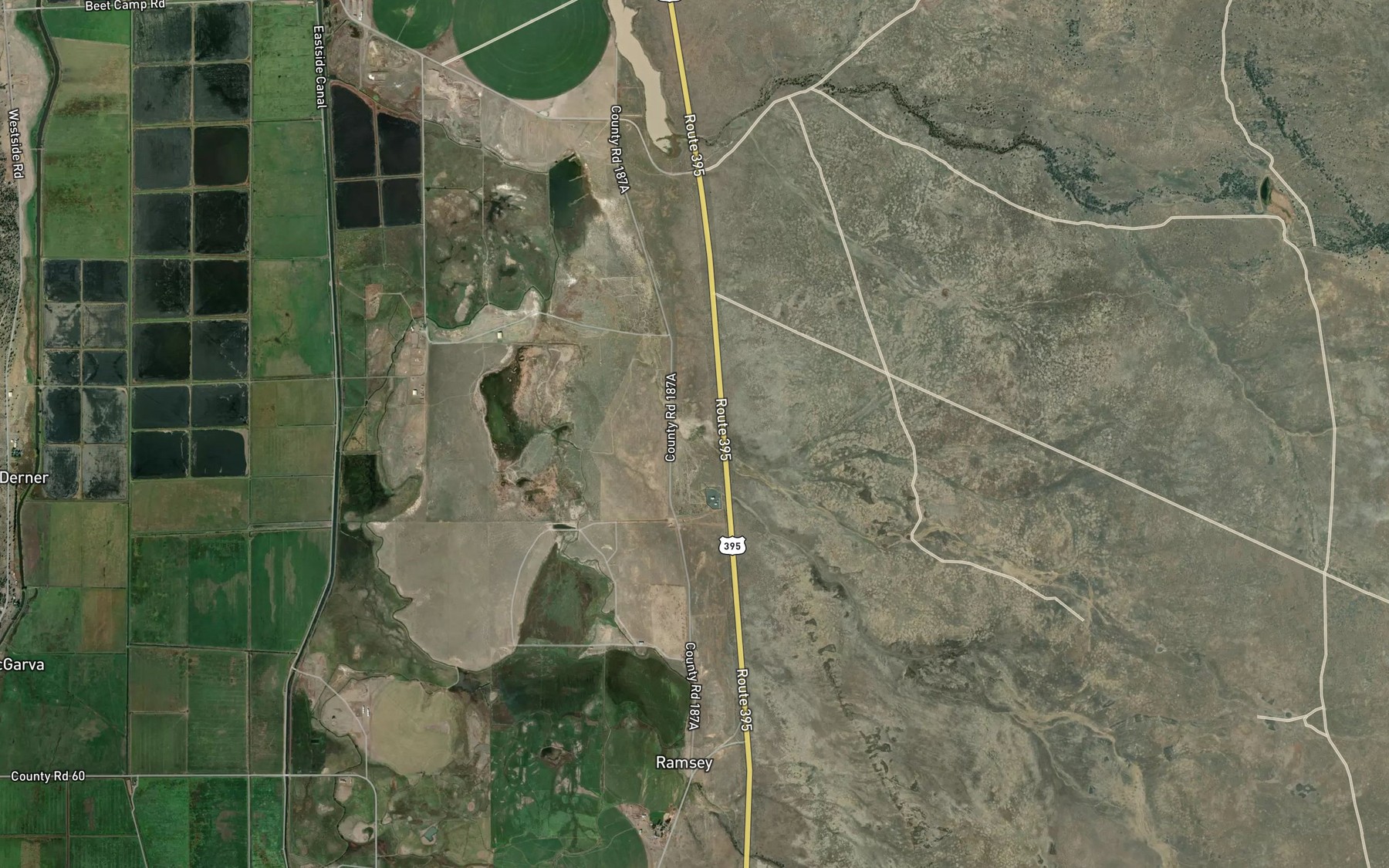 Satellite map of the Pat Spring