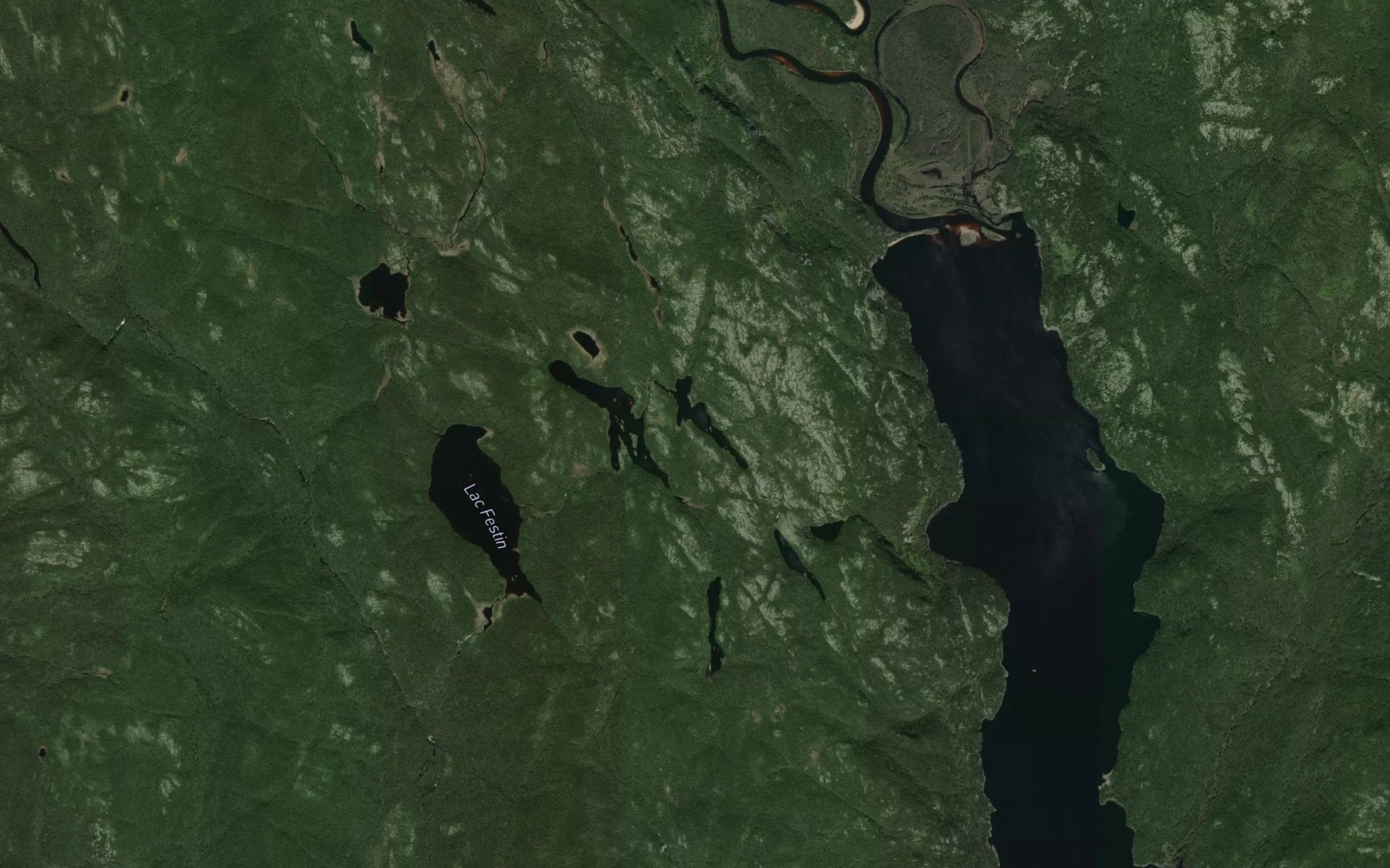 Satellite map of the Lac Jeanboise