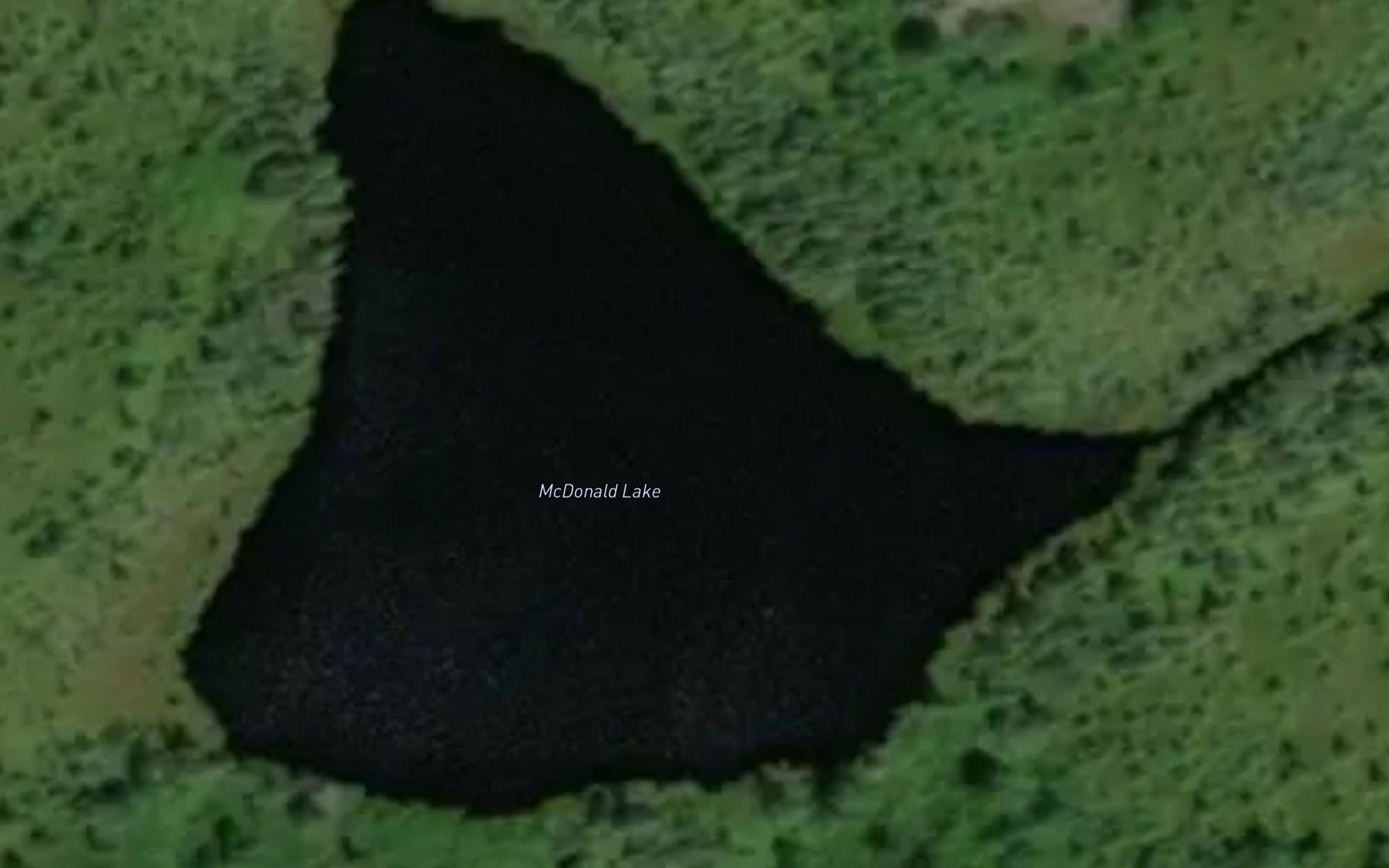 Satellite map of the McDonald Lake