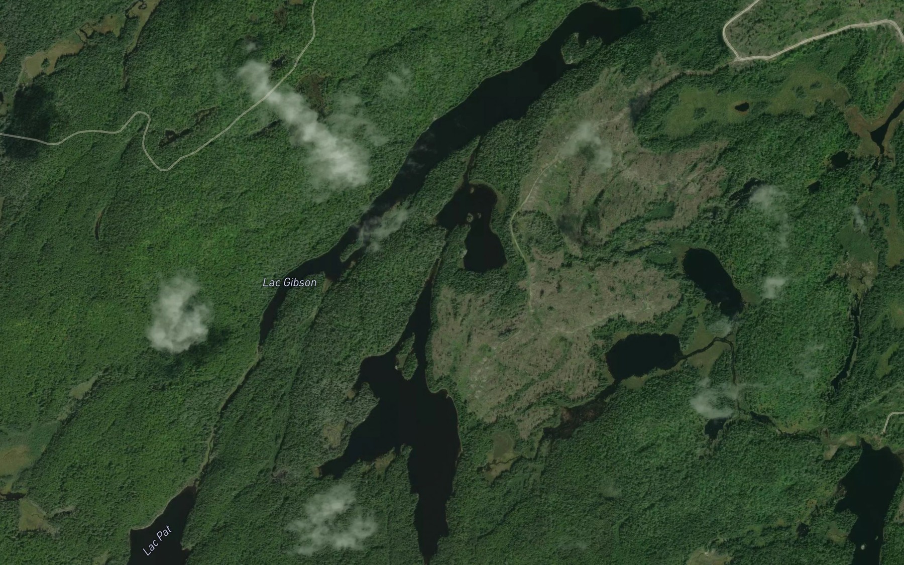 Satellite map of the Lac Gibson