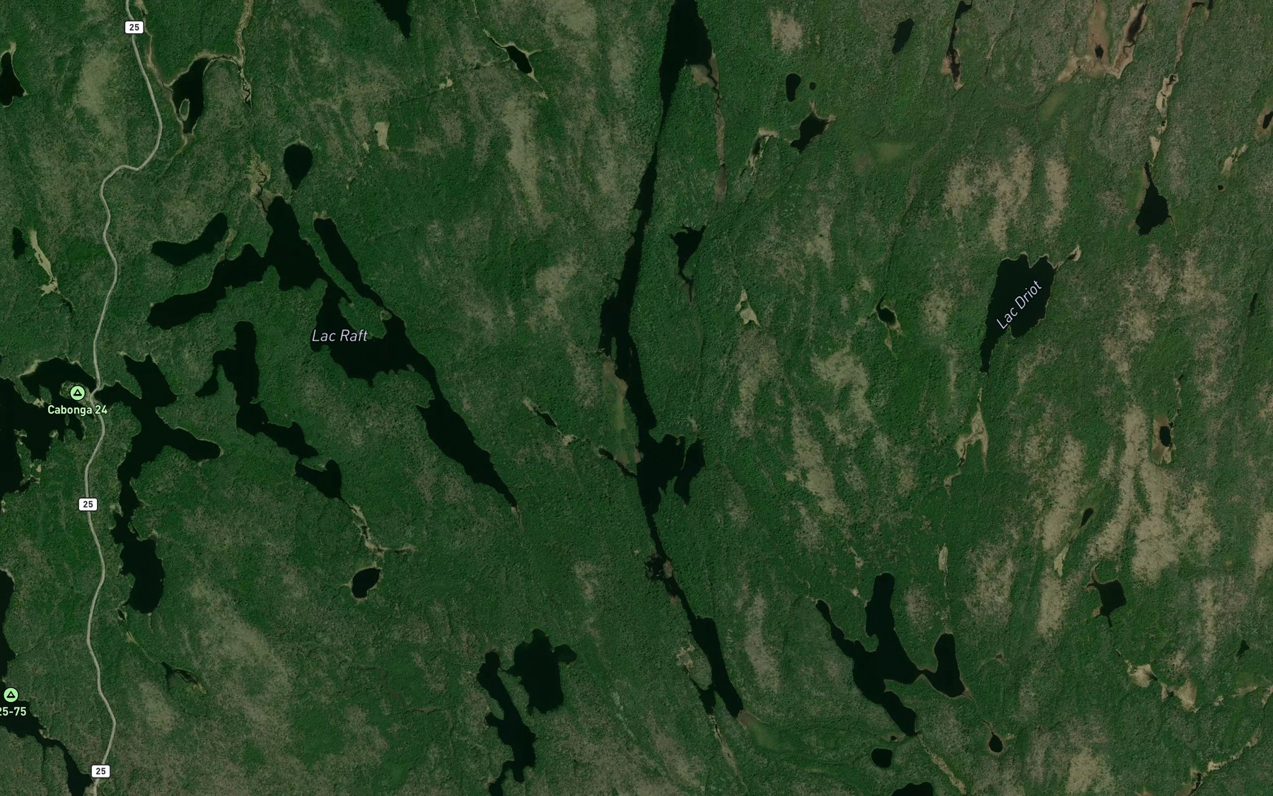 Satellite map of the Lac Milk