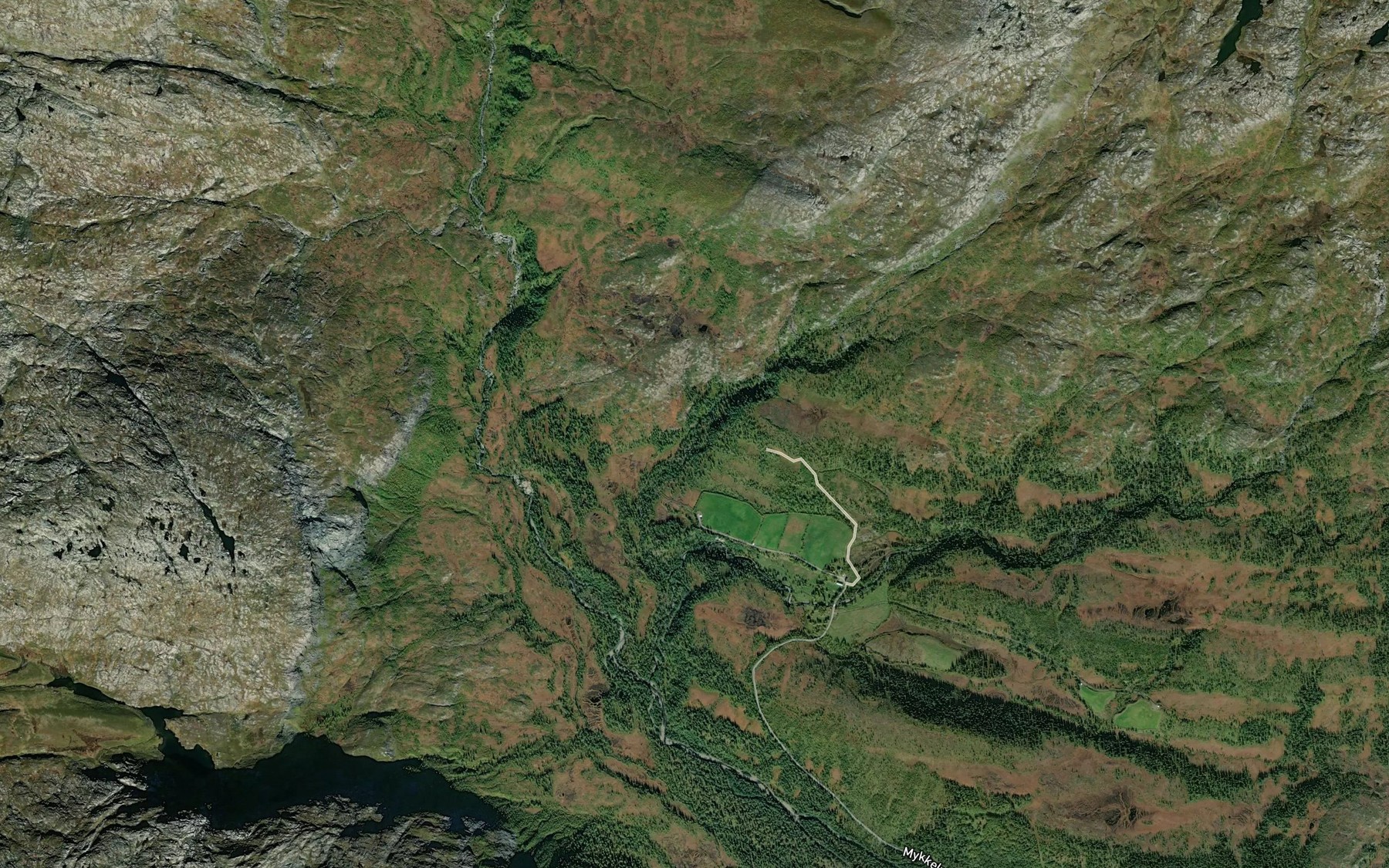 Satellite map of the Styggdalsbekken
