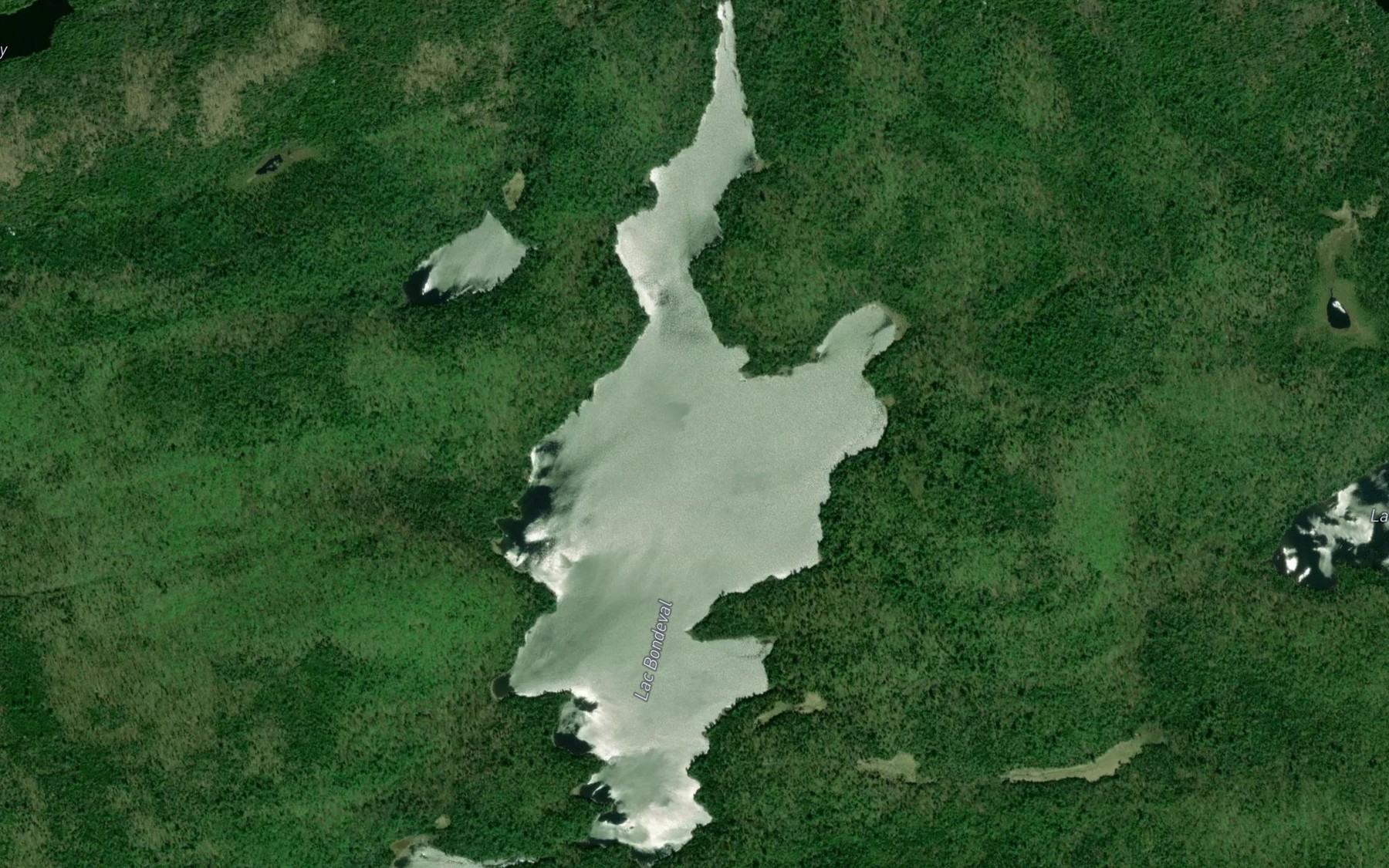 Satellite map of the Lac Bondeval